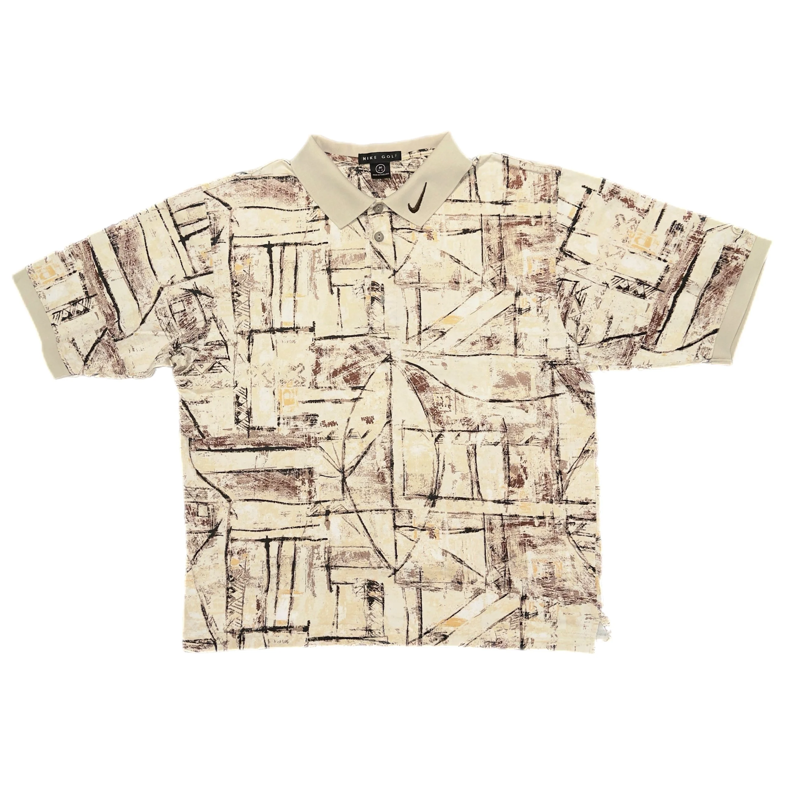 Vintage 90s Nike Golf Abstract Swoosh Collared Polo Size M/L
