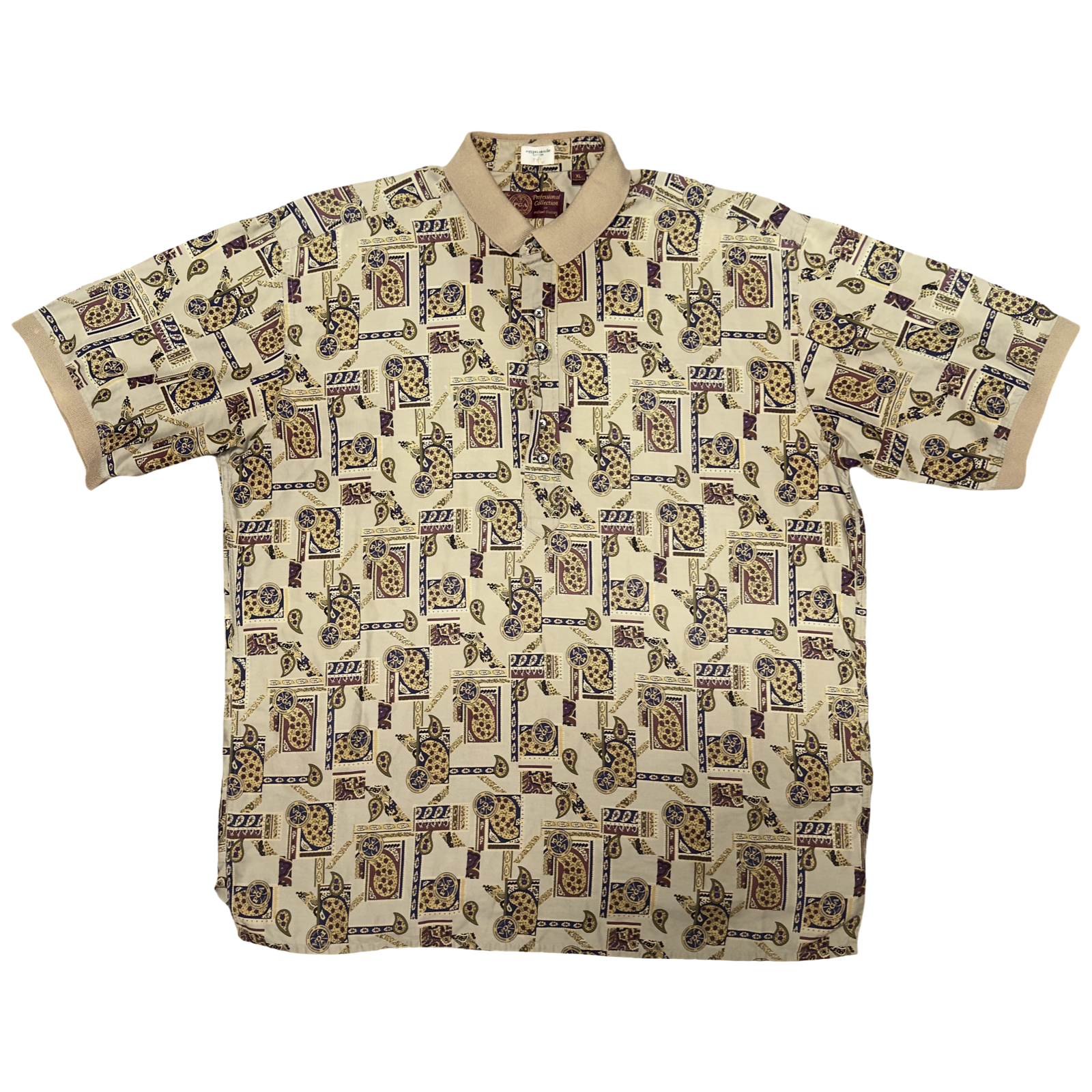 Vintage 90s PGA AOP Polo Size XL/2XL