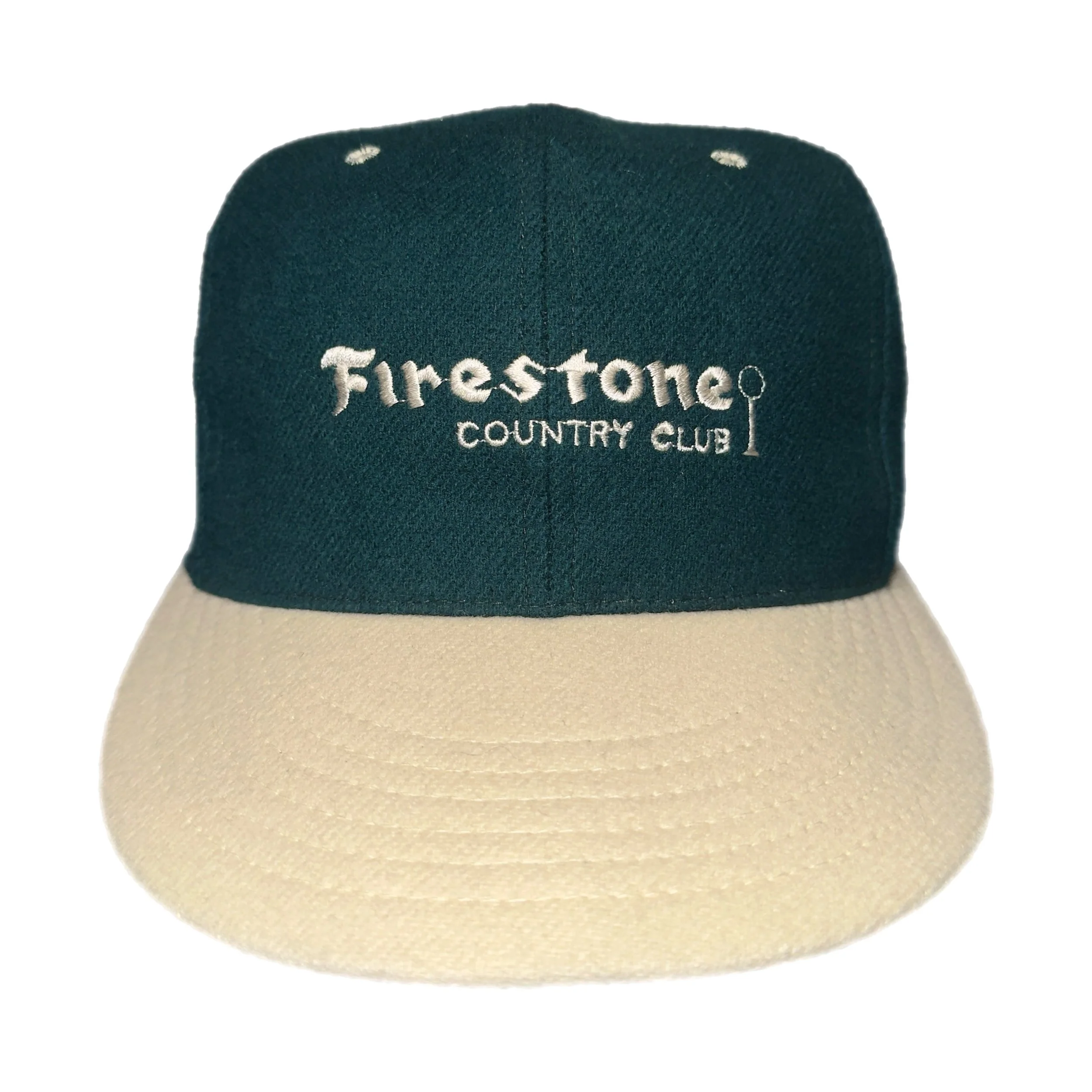 Vintage 90s Texace Wide Brim Firestone CC Leather Strapback