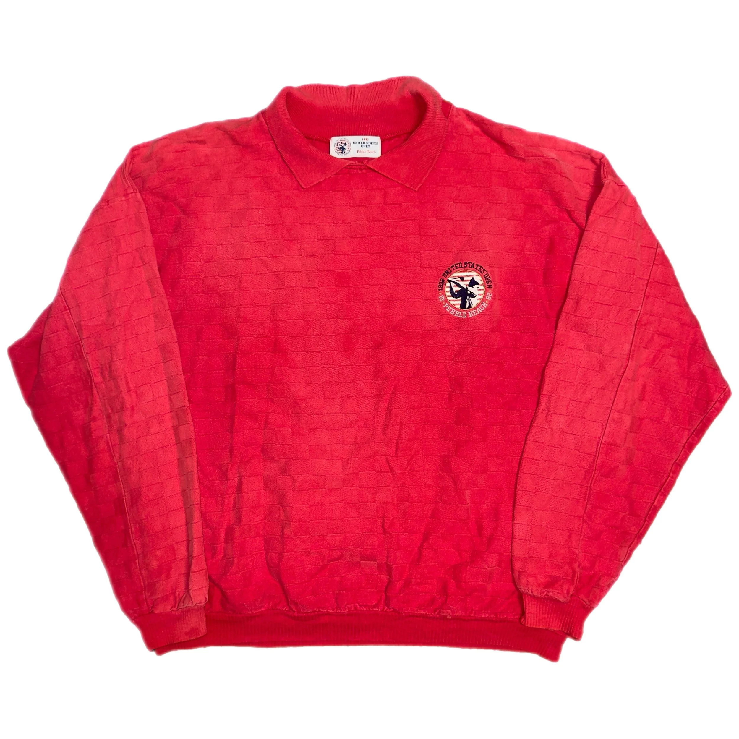 Vintage 90s US Open Pebble Beach Collared Pullover Size XL