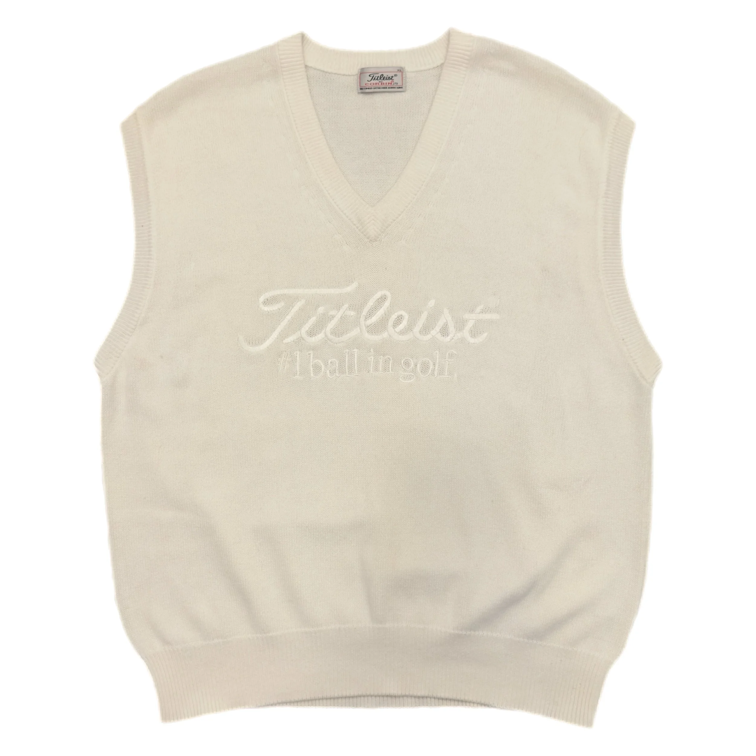 Vintage 90s Titleist Corbin #1 Ball Sweater Vest Size XL