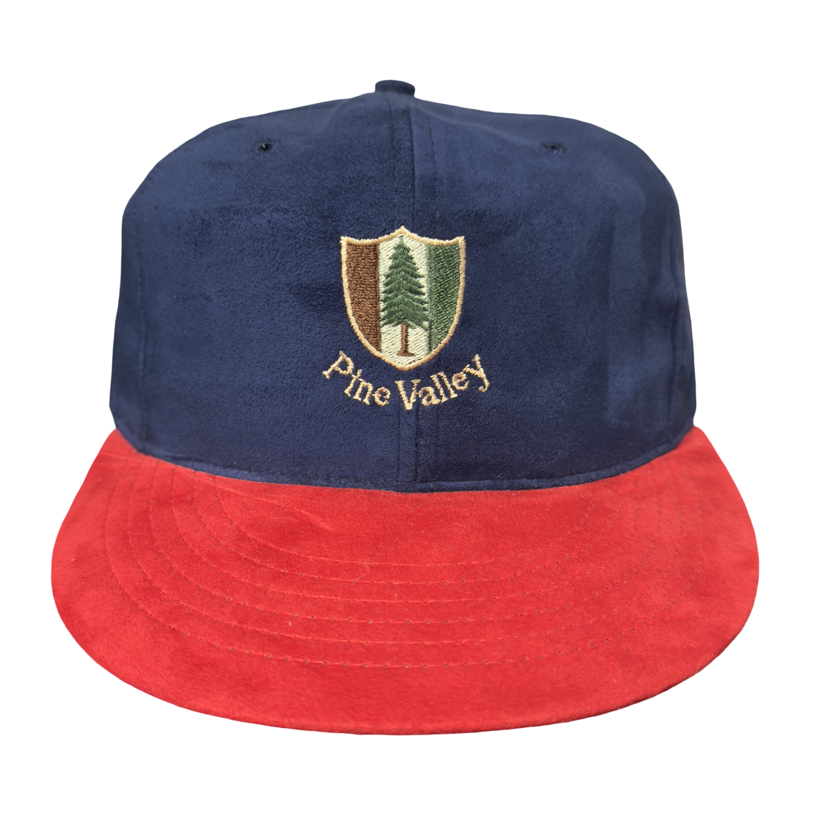 Vintage 90s Velvebt Texace Wide Brim Pine Valley Leather Strapback