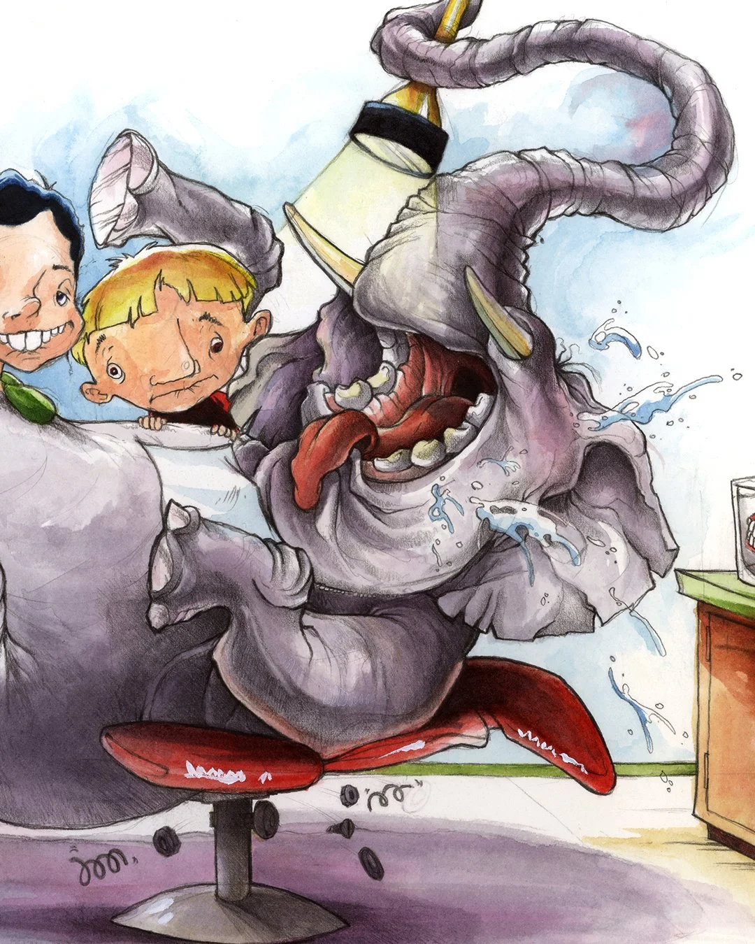 I was cleaning some old art files and came across this I did a long time ago. Thought I was post for posterity. This is pencil on coldpress watercolor paper and traditional watercolors.