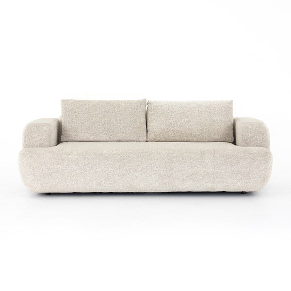 Brooke Sofa

Pump up the volume. Sculptural, statement-making sofa seating meets shapely curves with fine tailoring. Plush chenille-like upholstery emits highs and lows for a refined look and textural feel with eye-catching highs and lows. Rounded ed