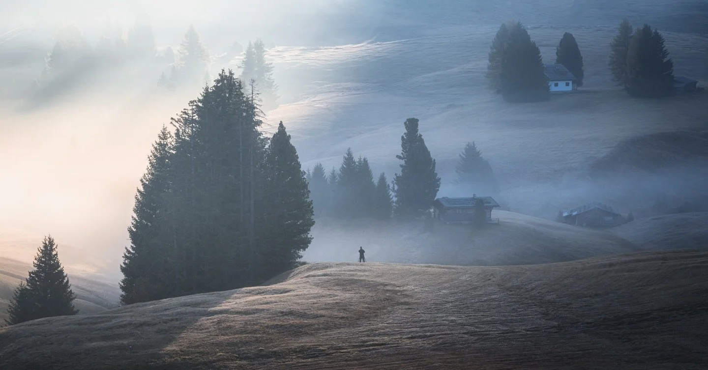 Misty morning in Alpe di Siusi ⛰️ Soft light shapes the hills and trees. 

ℹ️ Nikon Z8 &bull; Nikon NIKKOR Z 24-200mm F/4.0-6.3 VR

@nikonnl #NikonNL #AlpediSiusi #Dolomiti #Dolomites