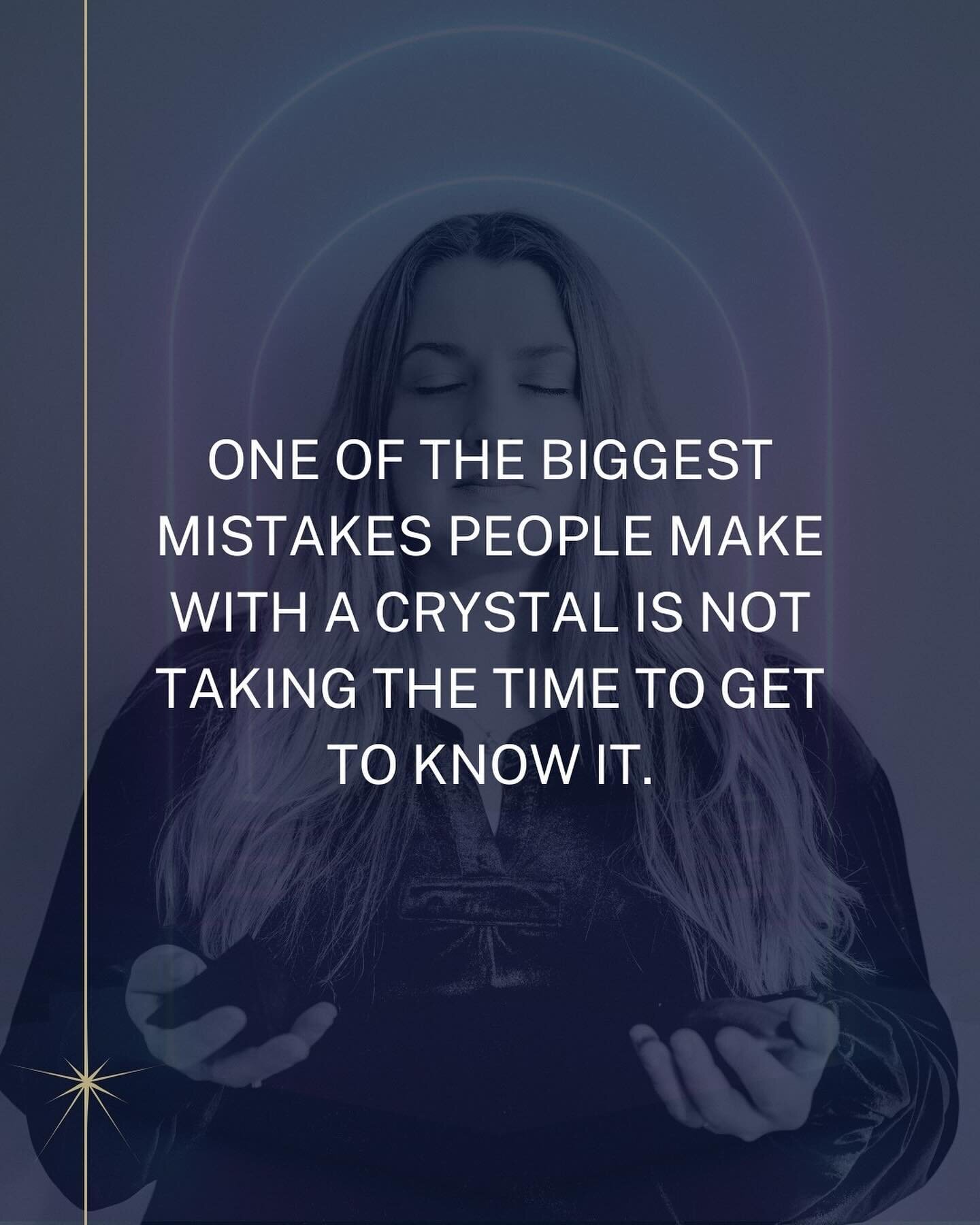 One of the biggest mistakes people make with a crystal is not taking the time to get to know it.
⠀⠀⠀⠀⠀⠀⠀⠀⠀
Every crystal has a spirit, and a song they sing to your soul.
⠀⠀⠀⠀⠀⠀⠀⠀⠀
If you can&rsquo;t take the time to get to know a crystal, how will yo