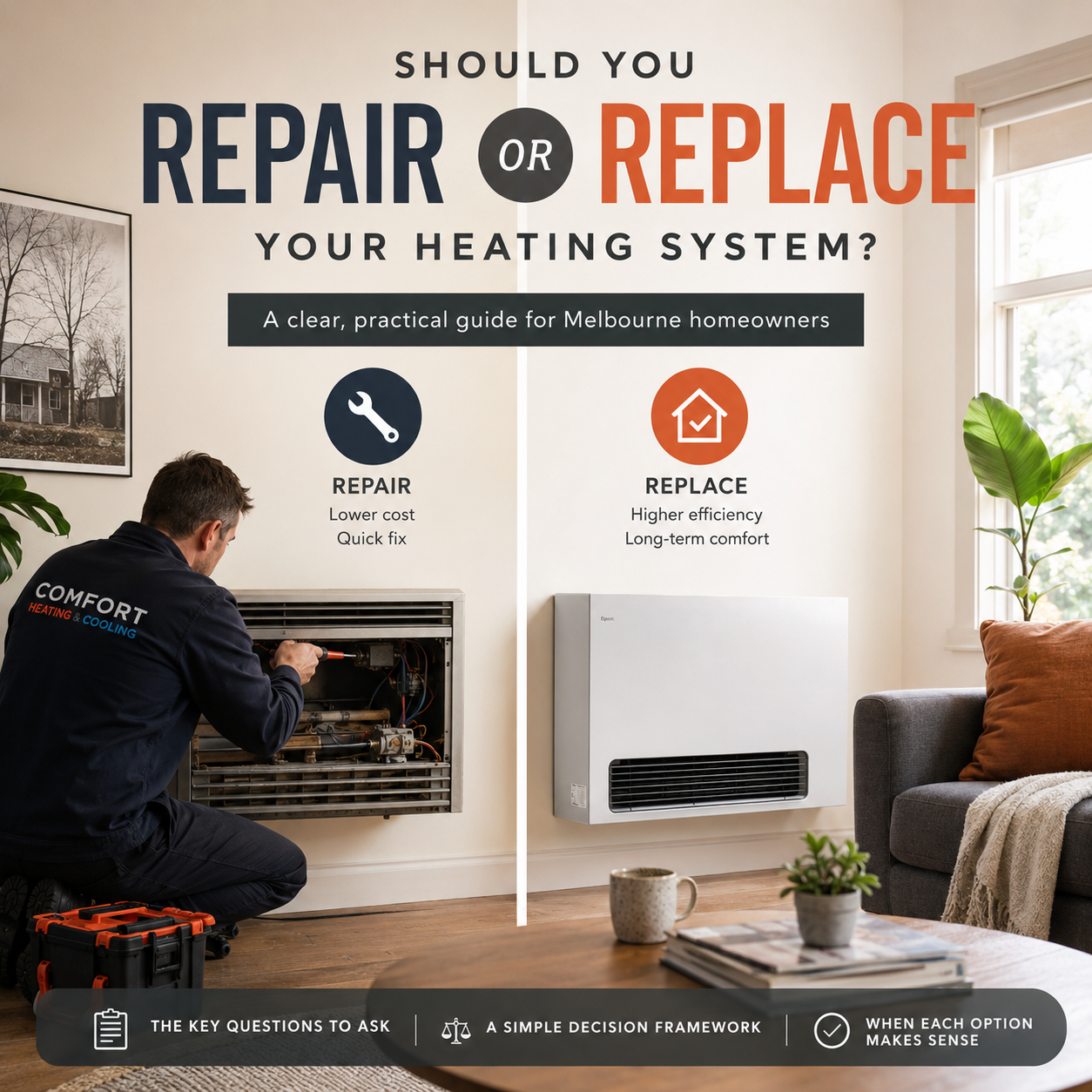 When to Repair vs Replace Your Heating System: A Melbourne Homeowner's Guide