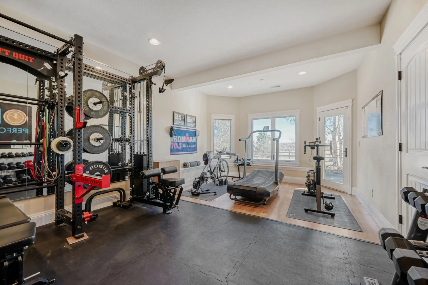 upper level in-home gym
