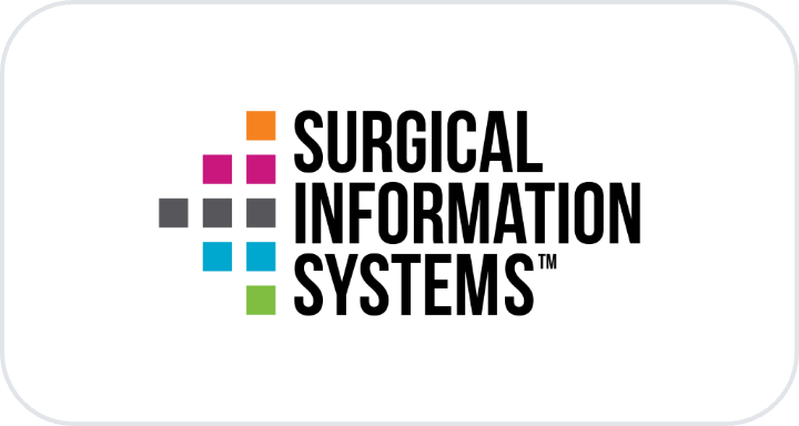 Surgical Information Systems logo on white tile