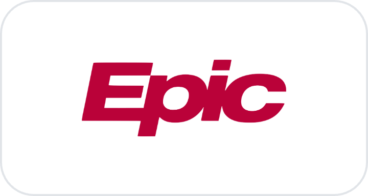 Epic logo on white tile