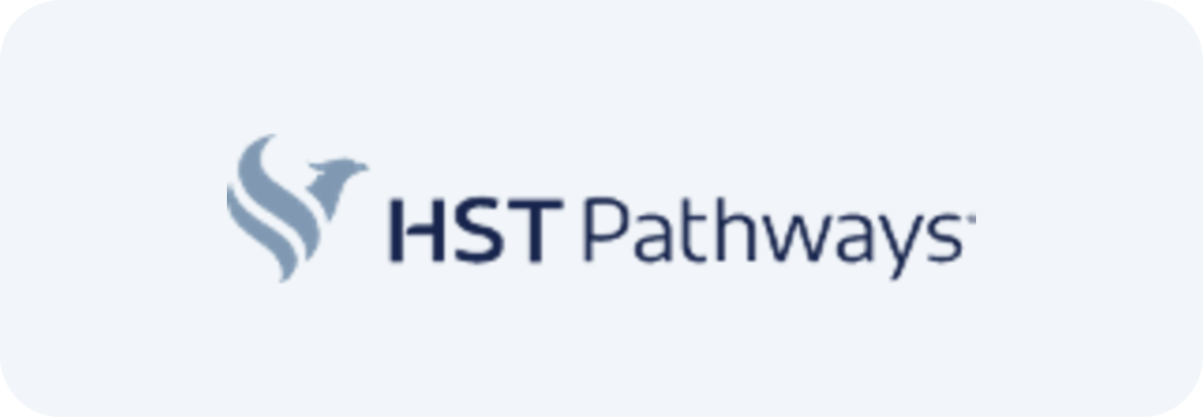 HST Pathways logo over a light blue background