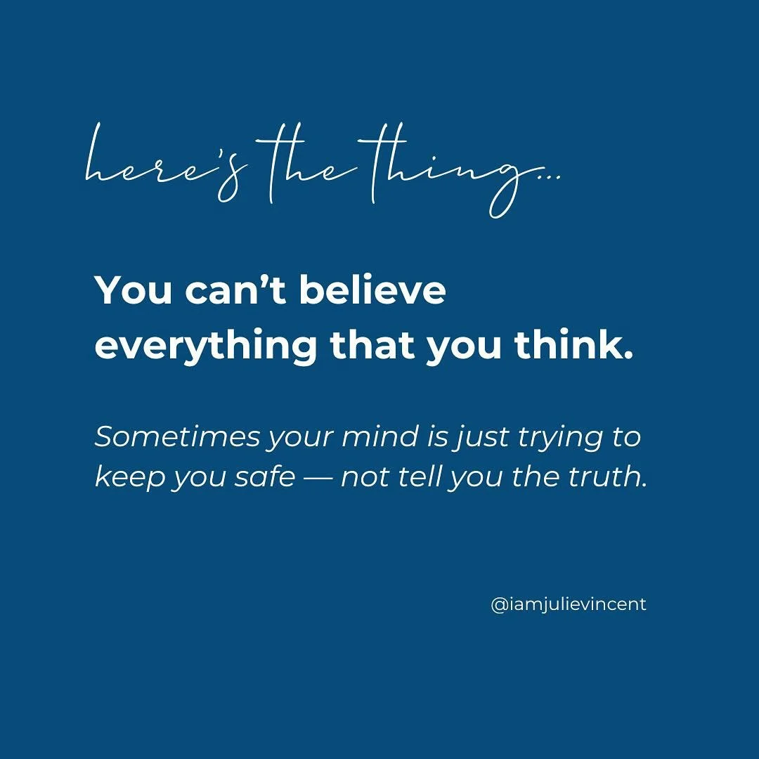 Our minds love to create stories &mdash; to protect, explain, and make sense of the world.
 But not every story is true. Some are just familiar.

The real practice is pausing long enough to ask, 
Is this true? Is it kind? Is it helping me grow?

That