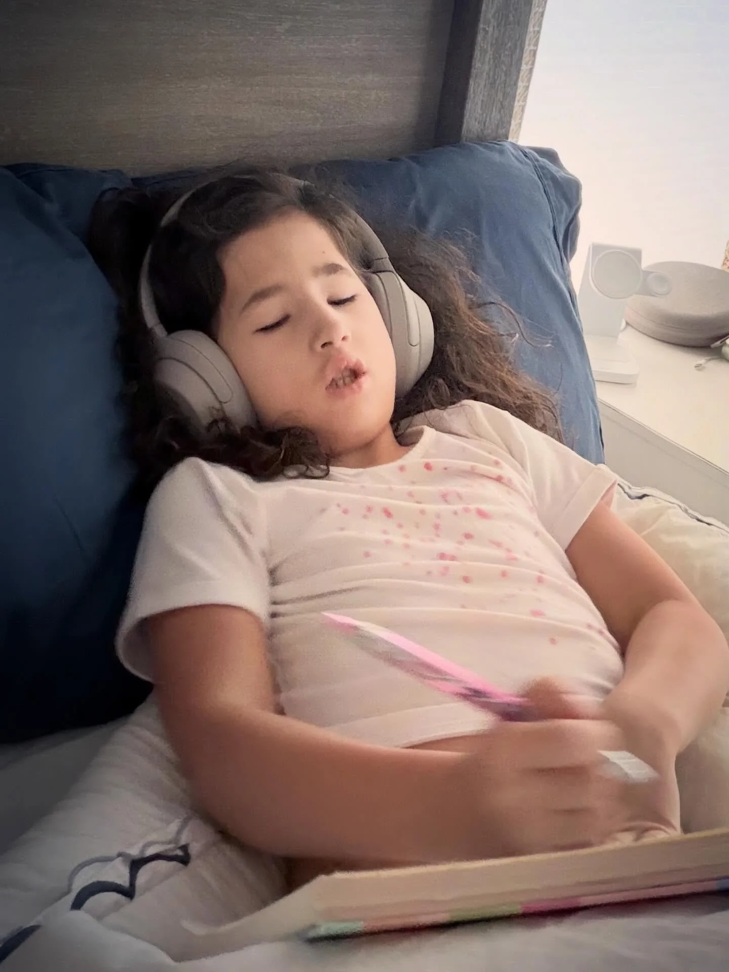 What we practice quietly, they absorb effortlessly.

Even putting the headphones on and holding the pen is doing the work.

Presence is contagious 🤍

What rituals do you want to pass on?