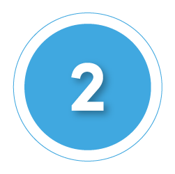 Blue circle with number 2 inside