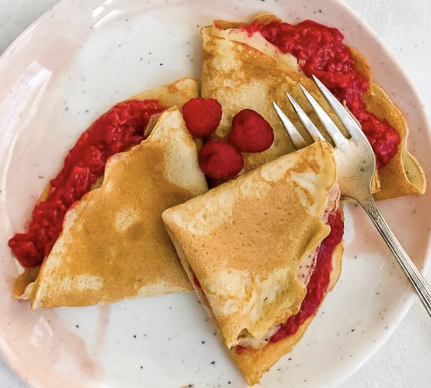 Raspberry Crepes