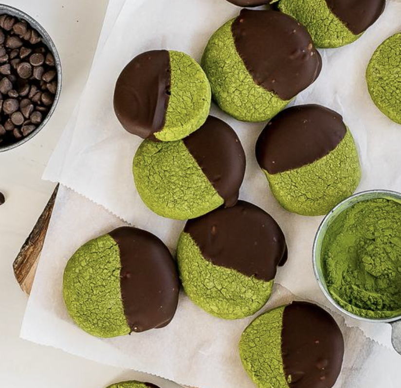 Green Tea Shortbread Cookies