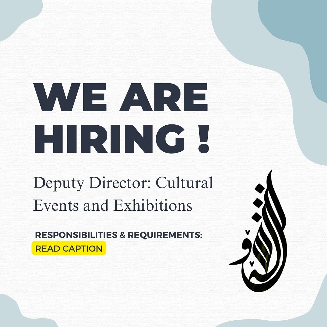 Kashkul is hiring!

Deputy Director: Cultural Events and Exhibitions

Are you an experienced and dedicated professional with a profound passion for culture, particularly in the realms of music and literature? Do you have a robust track record of orga