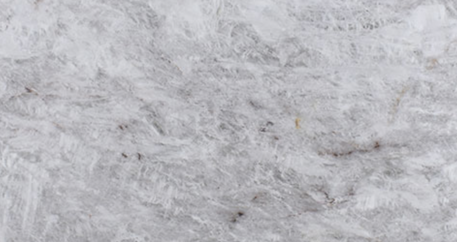 Cristallo quartzite slab with crystalline white gray and warm mineral movement