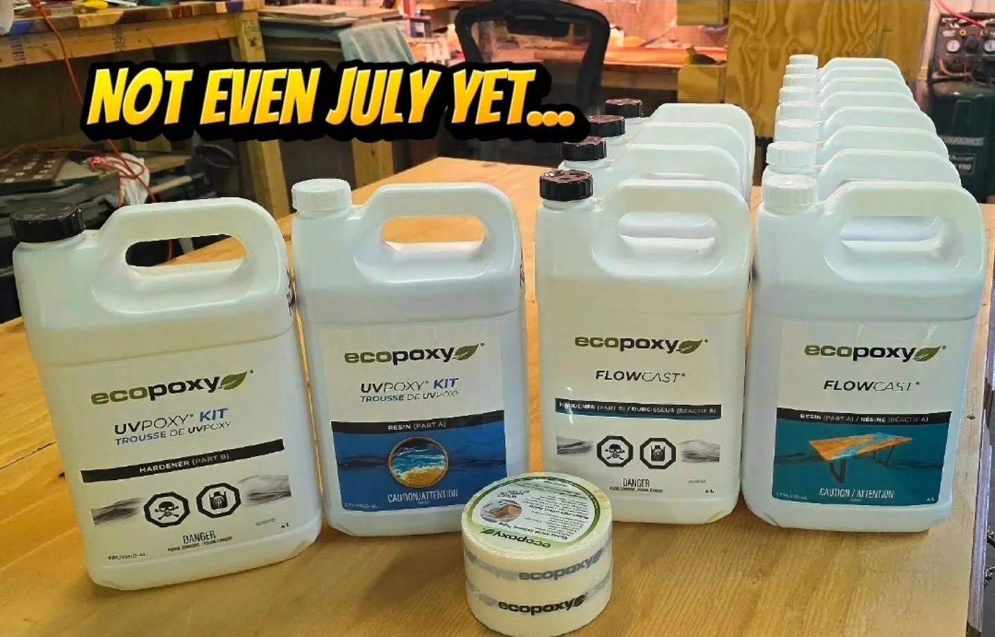 Christmas orders are already rolling in.
So today I'm getting ready.
Fresh EcoPoxy just arrived, which means we're stocked up and ready to start creating more custom gifts, serving boards, game boards, and keepsakes that are made to mean more.
It mig