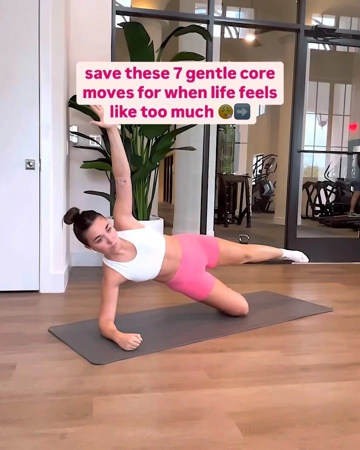 You know those days when stress feels like it&rsquo;s sitting in your chest, and even the thought of a workout feels overwhelming?😫

🌱 That&rsquo;s exactly when gentle, grounding movement can make all the difference. These core exercises aren&rsquo