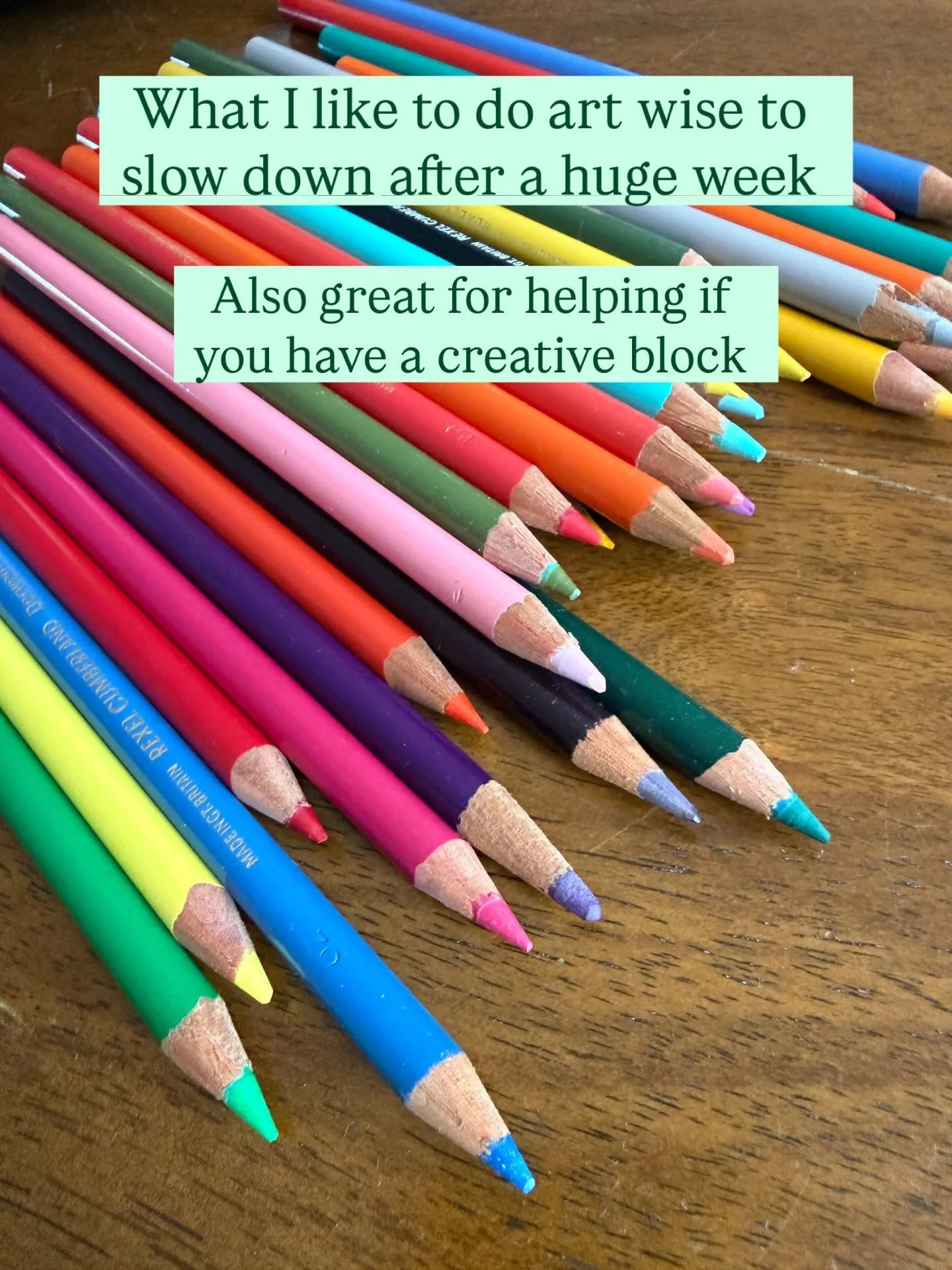 It&rsquo;s been a huge week, so it&rsquo;s been lovely to slow down over the weekend. 
One of the things I like to do when I&rsquo;m wanting to slow down and clear my busy brain is do one big scribble on a piece of paper and colour in each section. 
