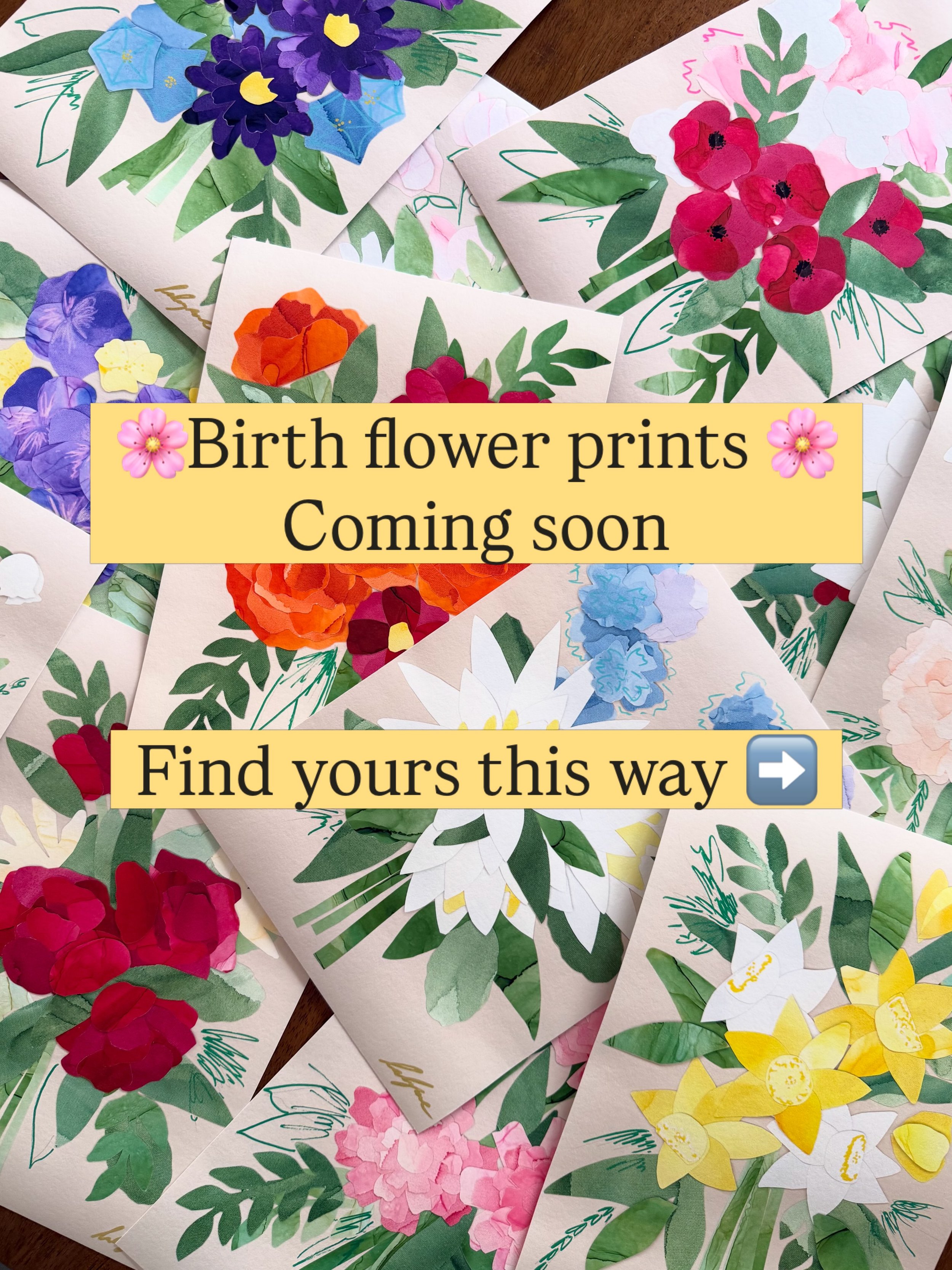 🌸 Birth flower prints &mdash; coming soon!!! 🌸

I&rsquo;ve paired each print with the original art piece so you can see just how gorgeous the quality is up close ✨😍
 
Swipe through to find yours ➡️

I&rsquo;d love to know, which month are you? 💐
