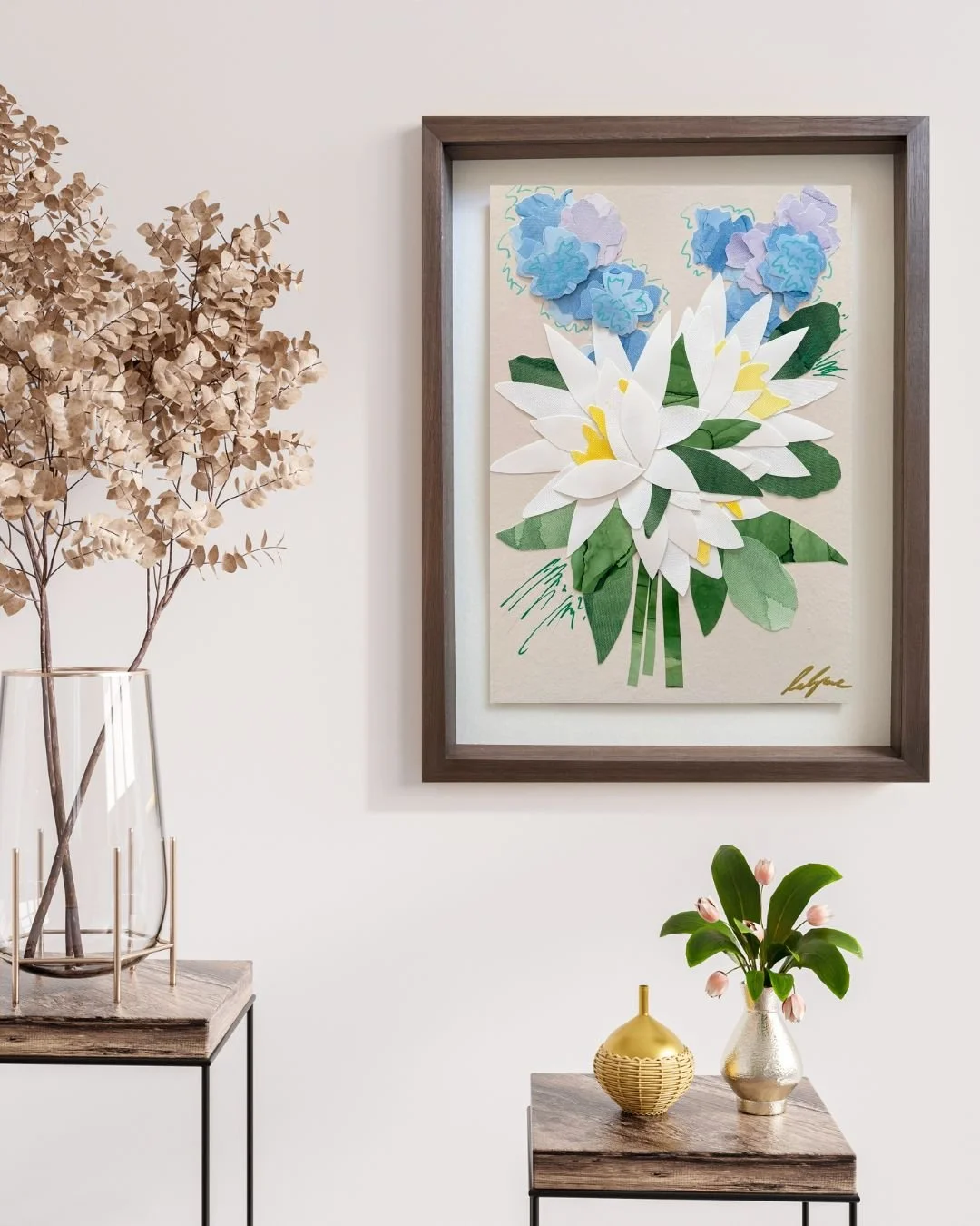 July — Water Lily & Larkspur  