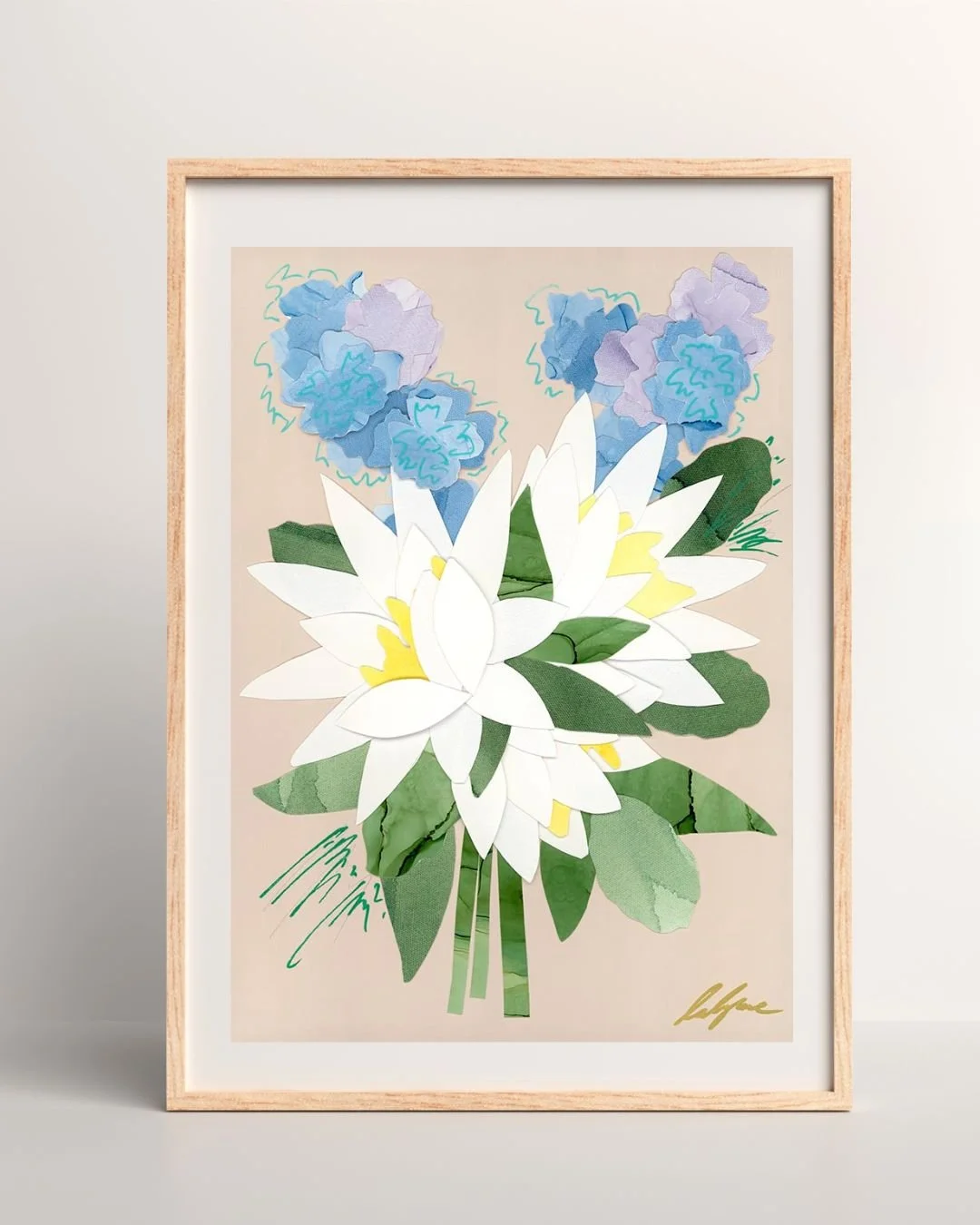 July — Water Lily & Larkspur
