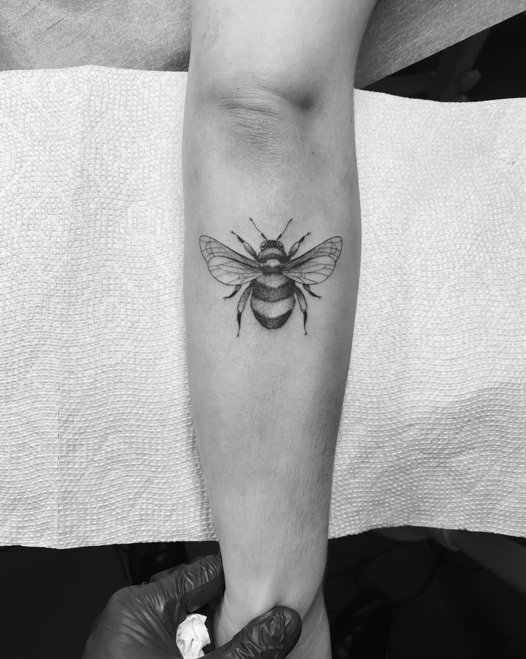 Insects fine-line tattoo