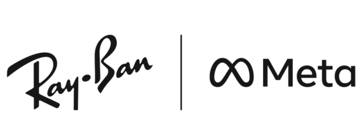 Ray-Ban and Meta logo in black.