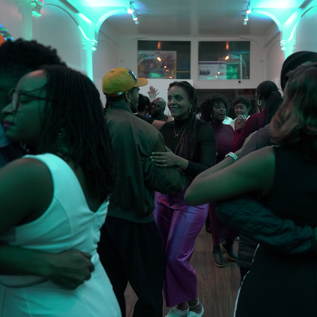 Guests dancing Konpa and enjoying a Haitian cultural dining experience hosted by KO Kitchen in Los Angeles