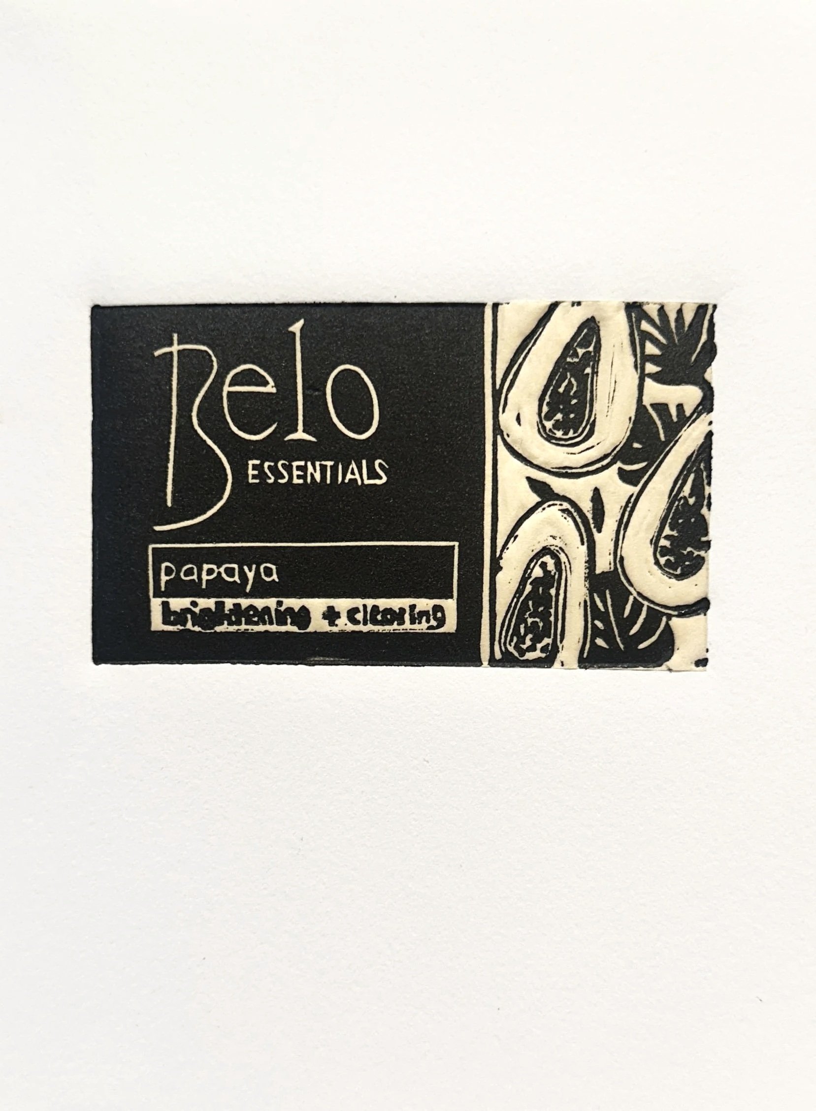 Belo, Linocut with chine collé, 2025