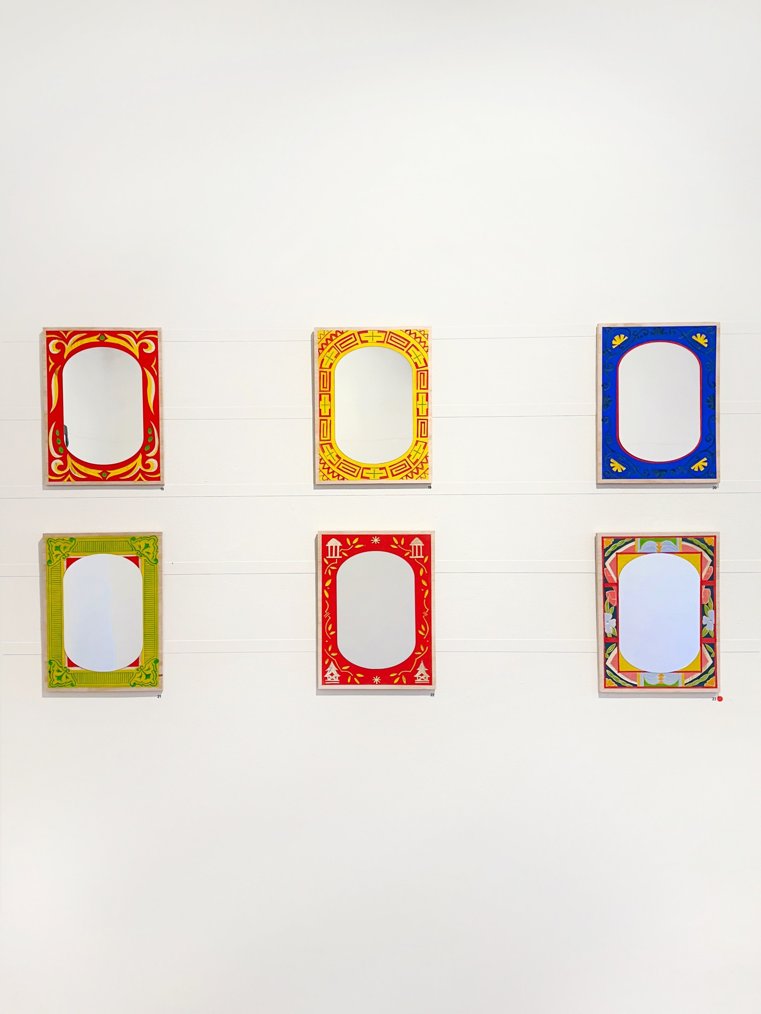 Tek Deck #1-6, Acrylic Paint on Woodcut, 2025