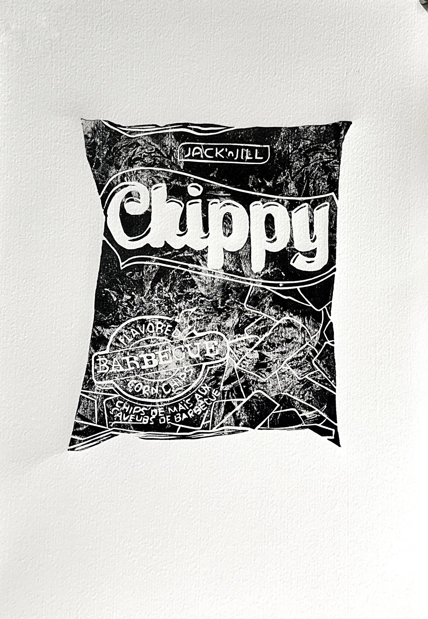 Chippy, linocut, 2025, (unique state)