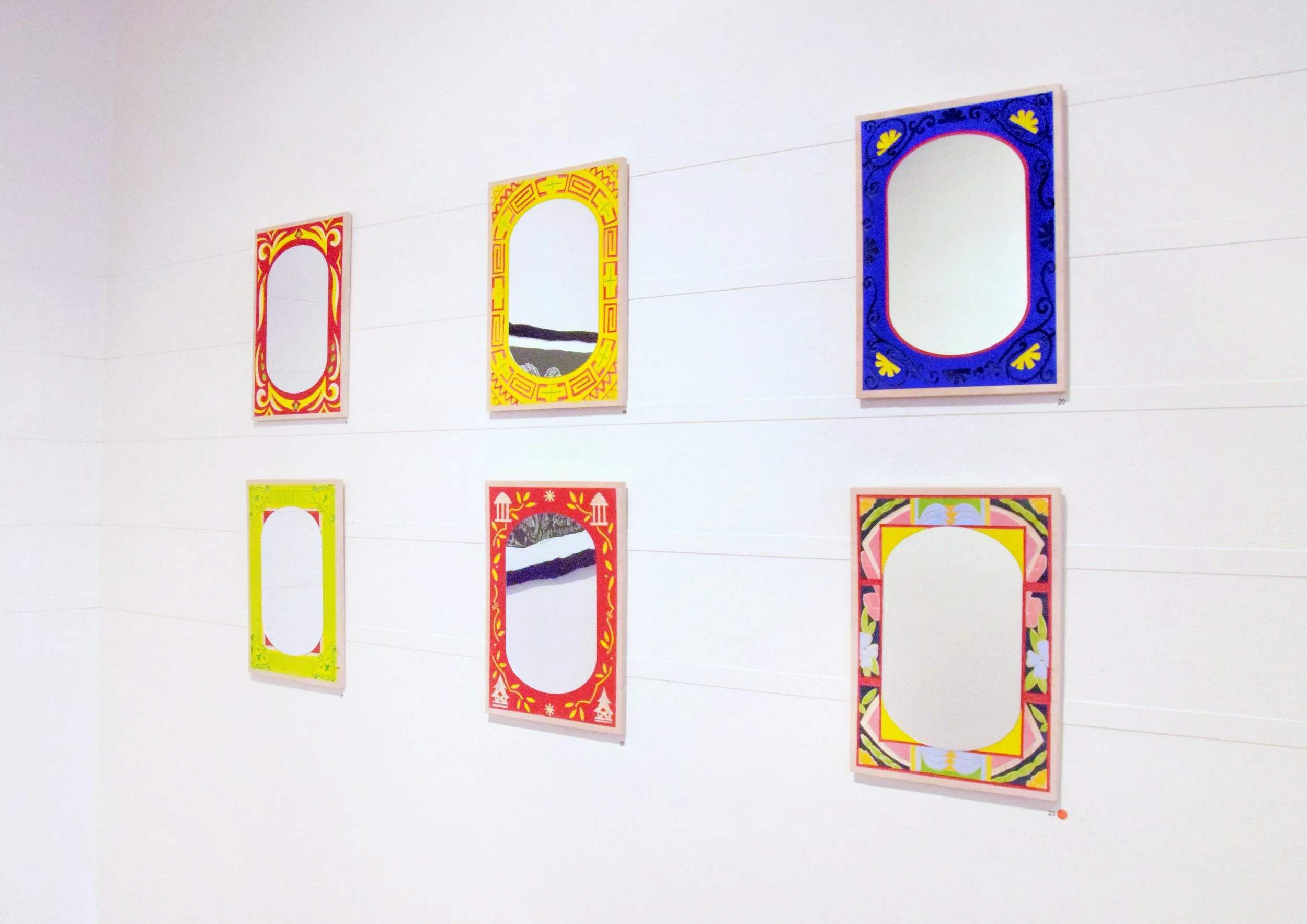 Tek Deck #1-6, Acrylic Paint on Woodcut, 2025