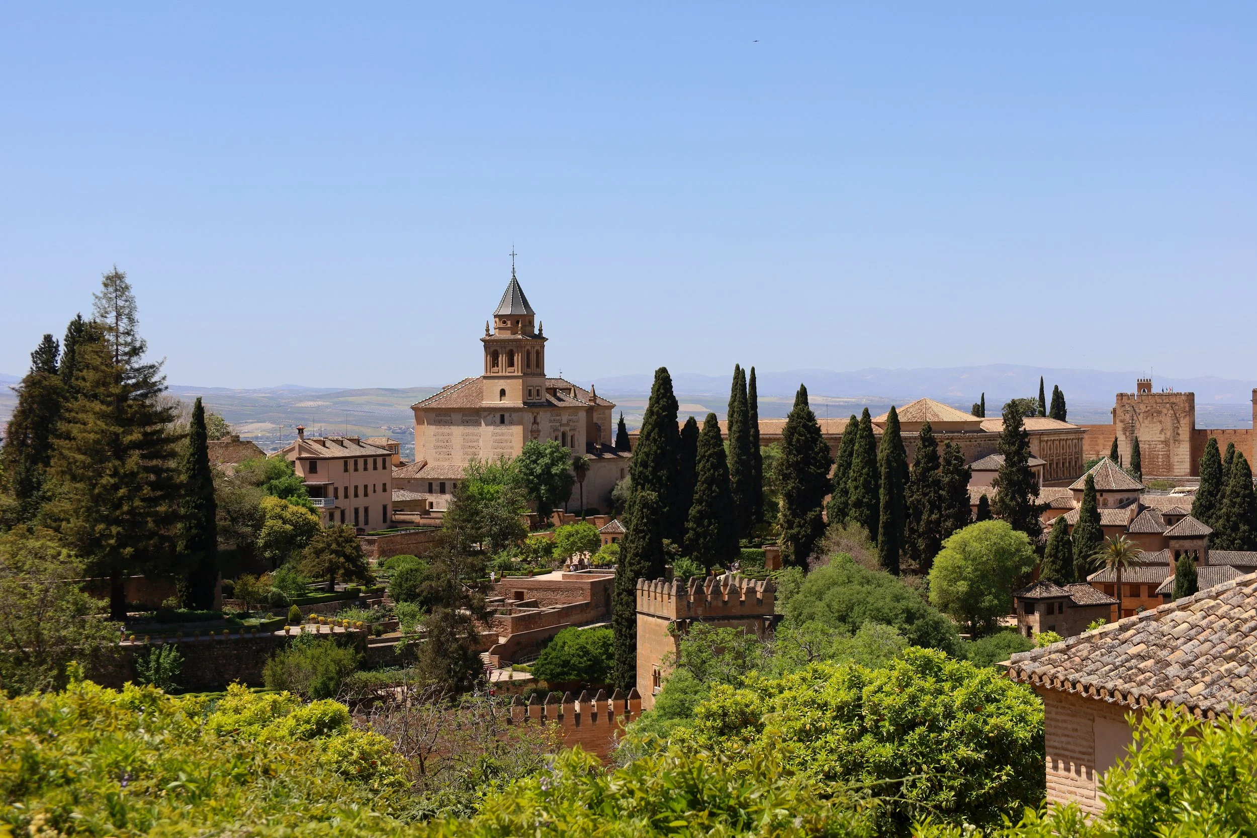 Views over the Alhambra in Granada, Spain