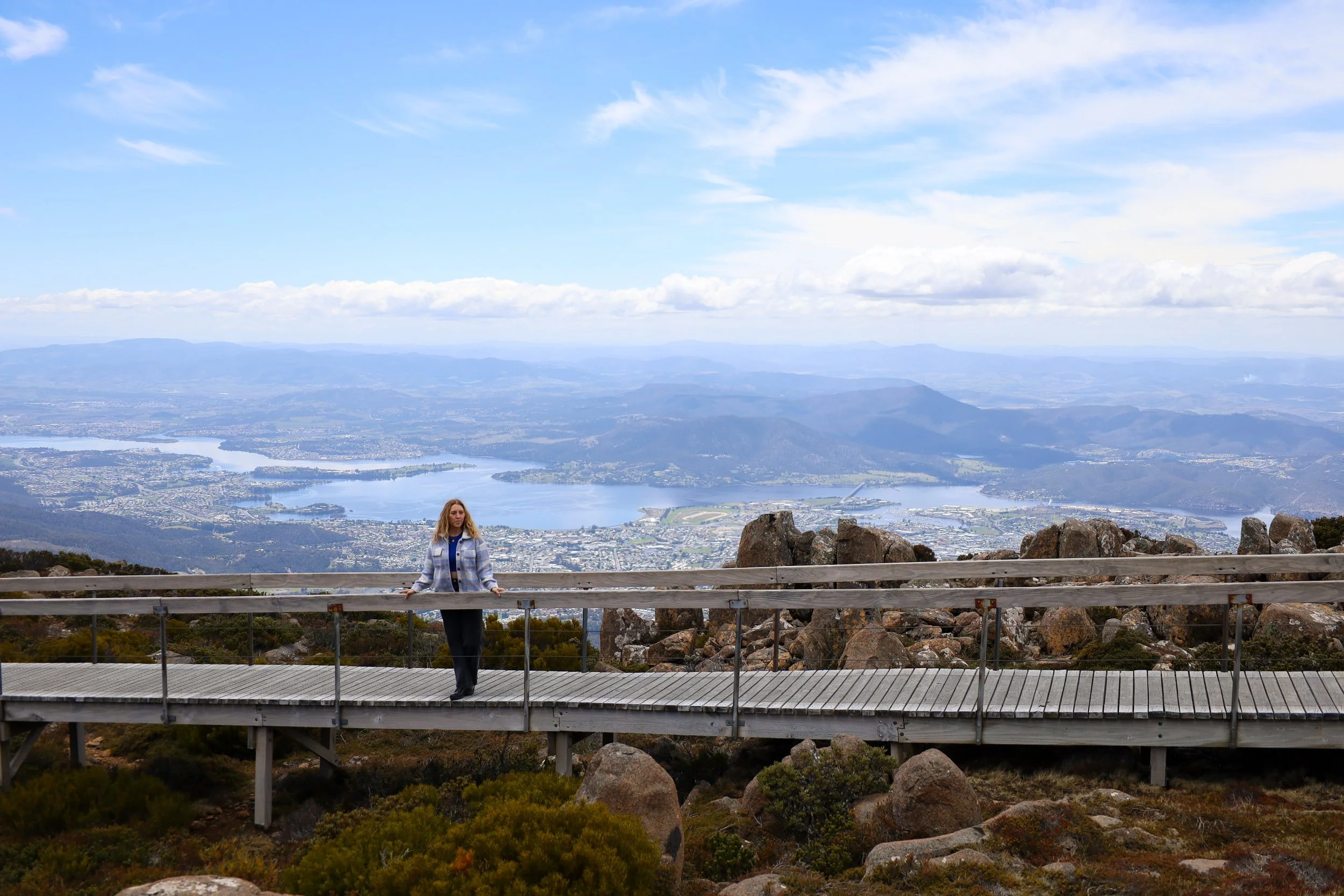 The view from the top of Mount Wellington / Kunanyi Tasmania