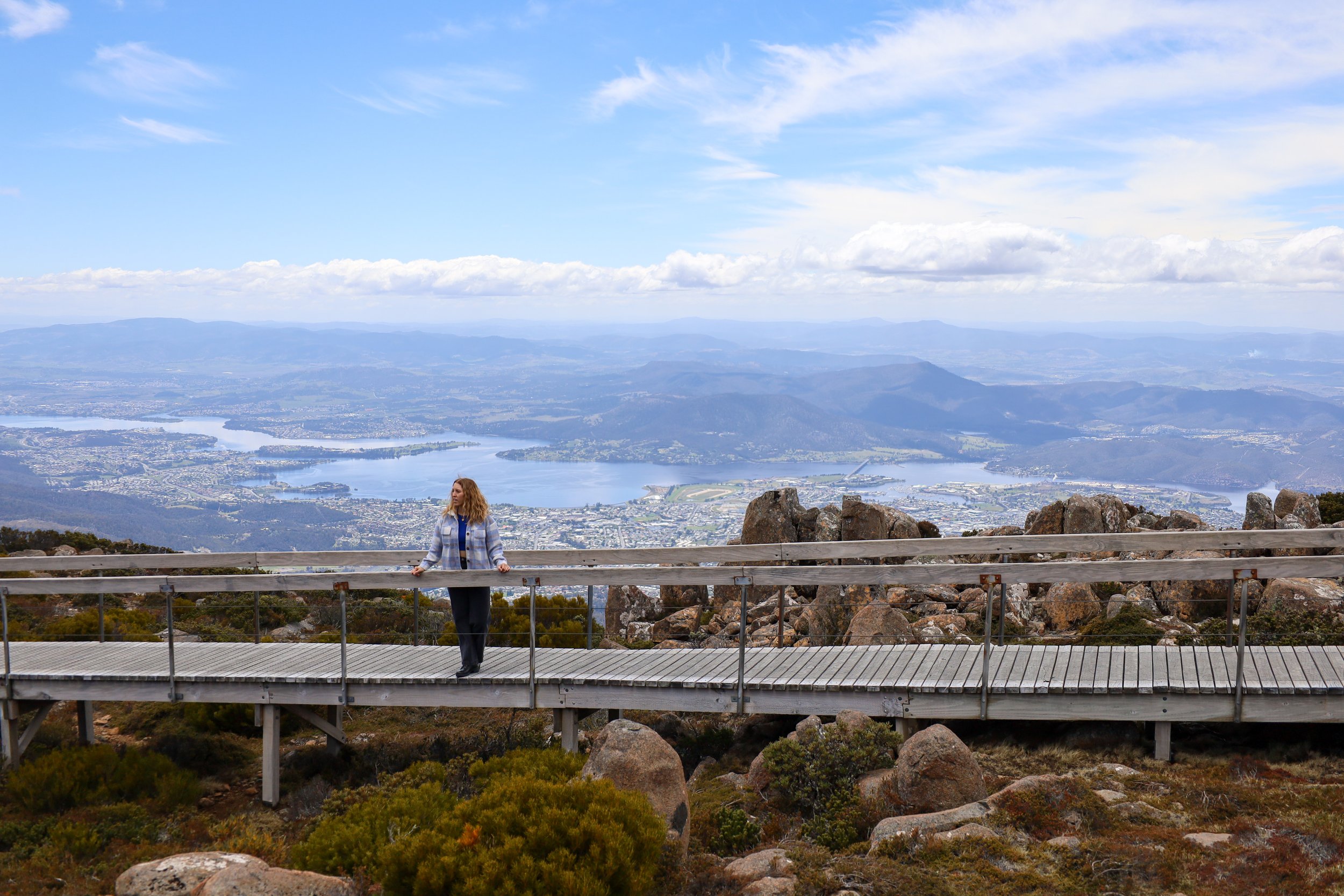 The view of Hobart from Mt Wellington, Tasmania