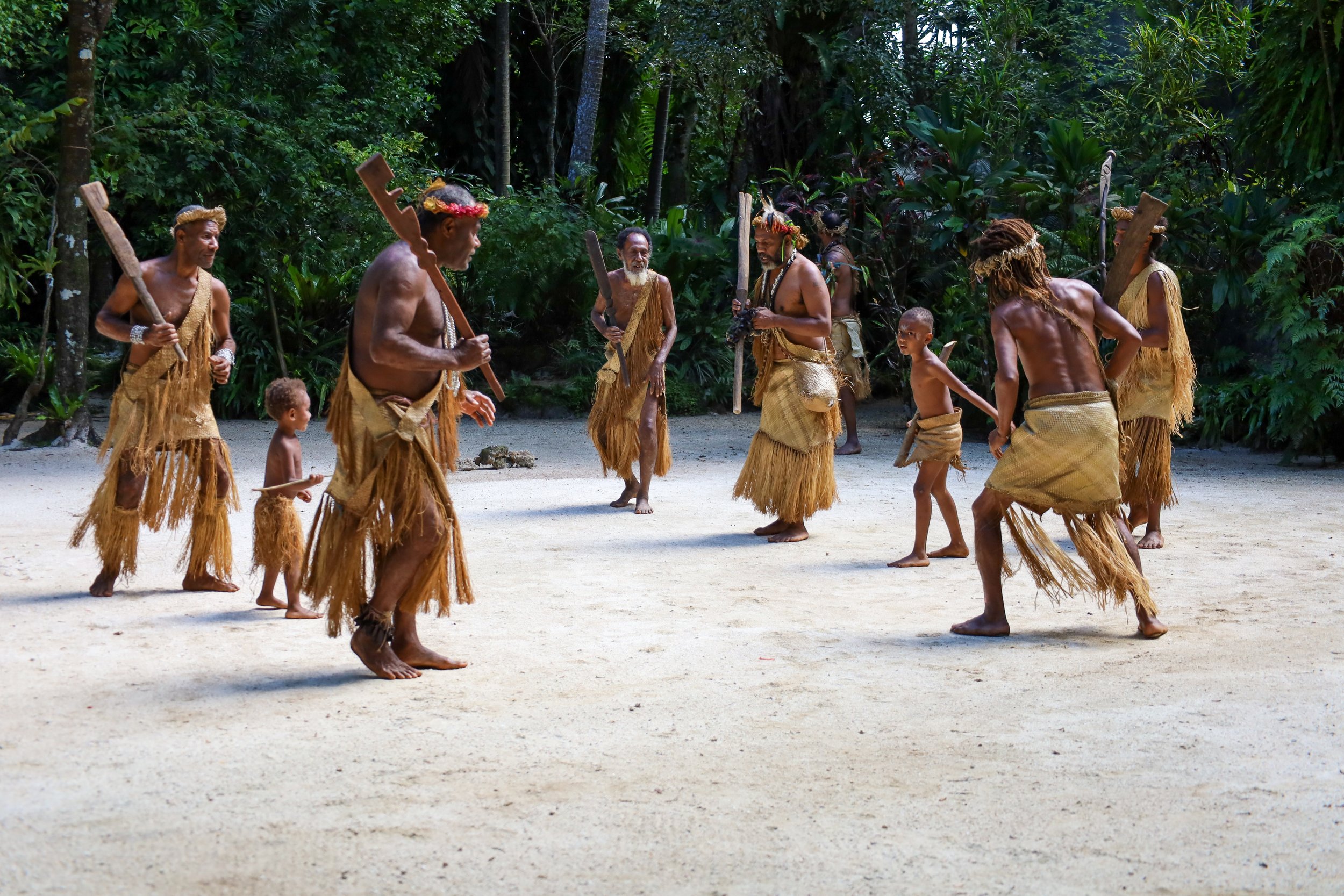 Traditional dancing on Efate Island in Vanuatu