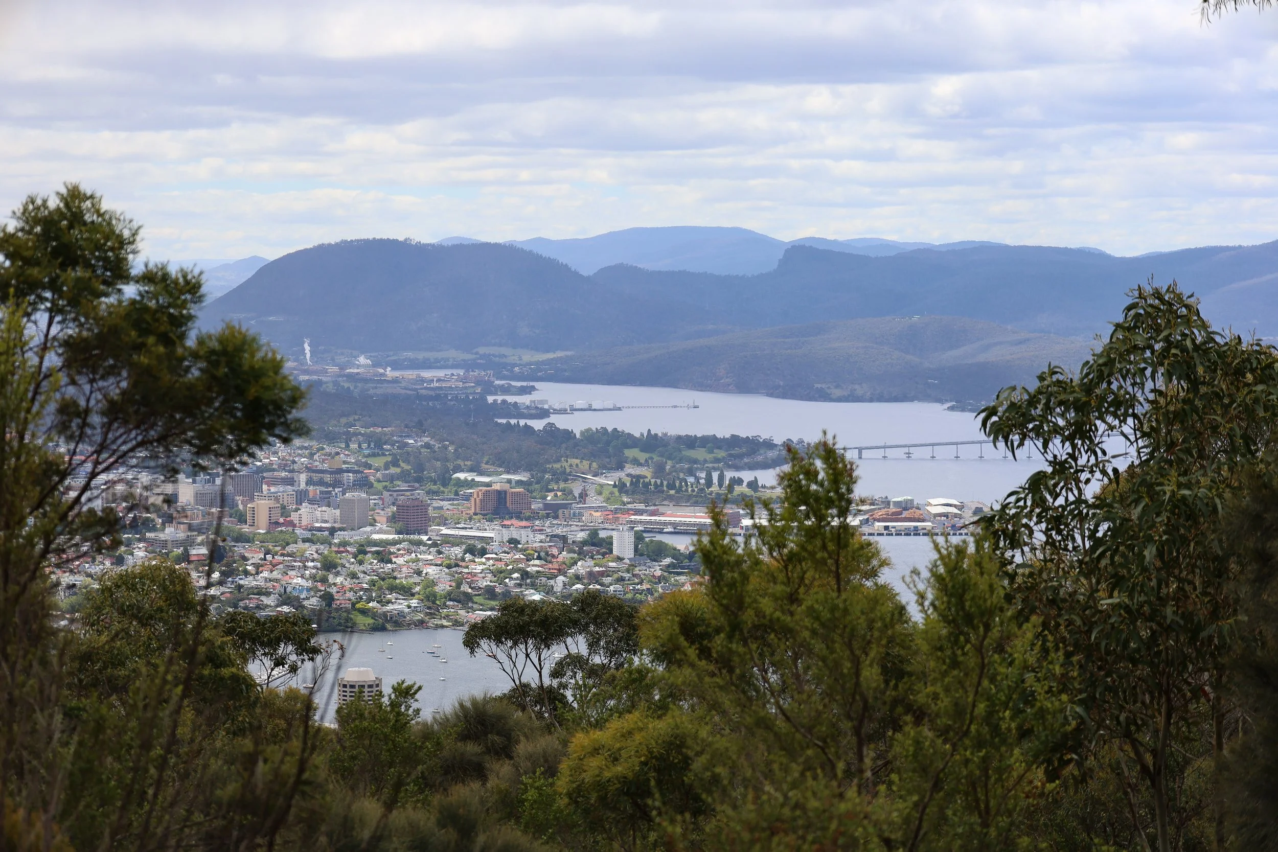 The view of Hobart, Tasmania