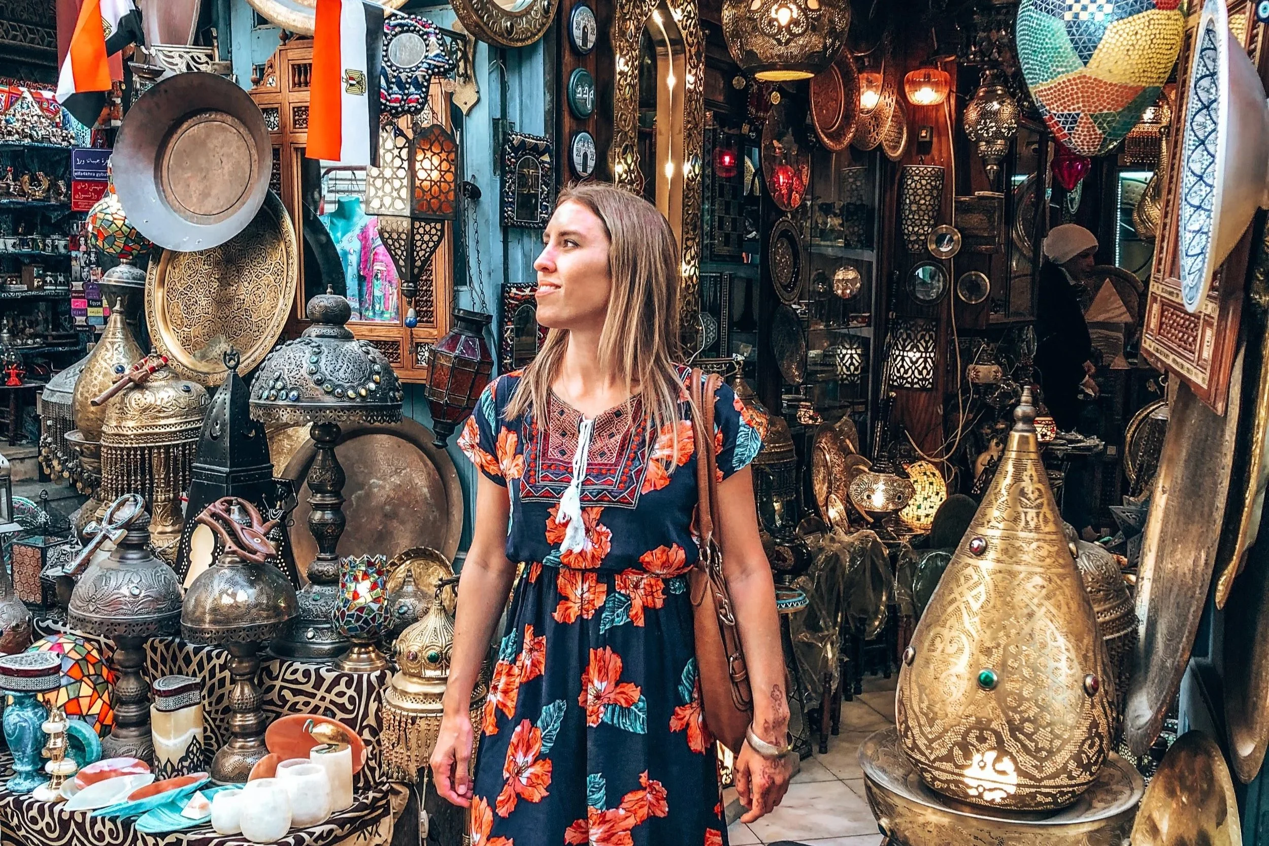 Wandering through a market in Egypt