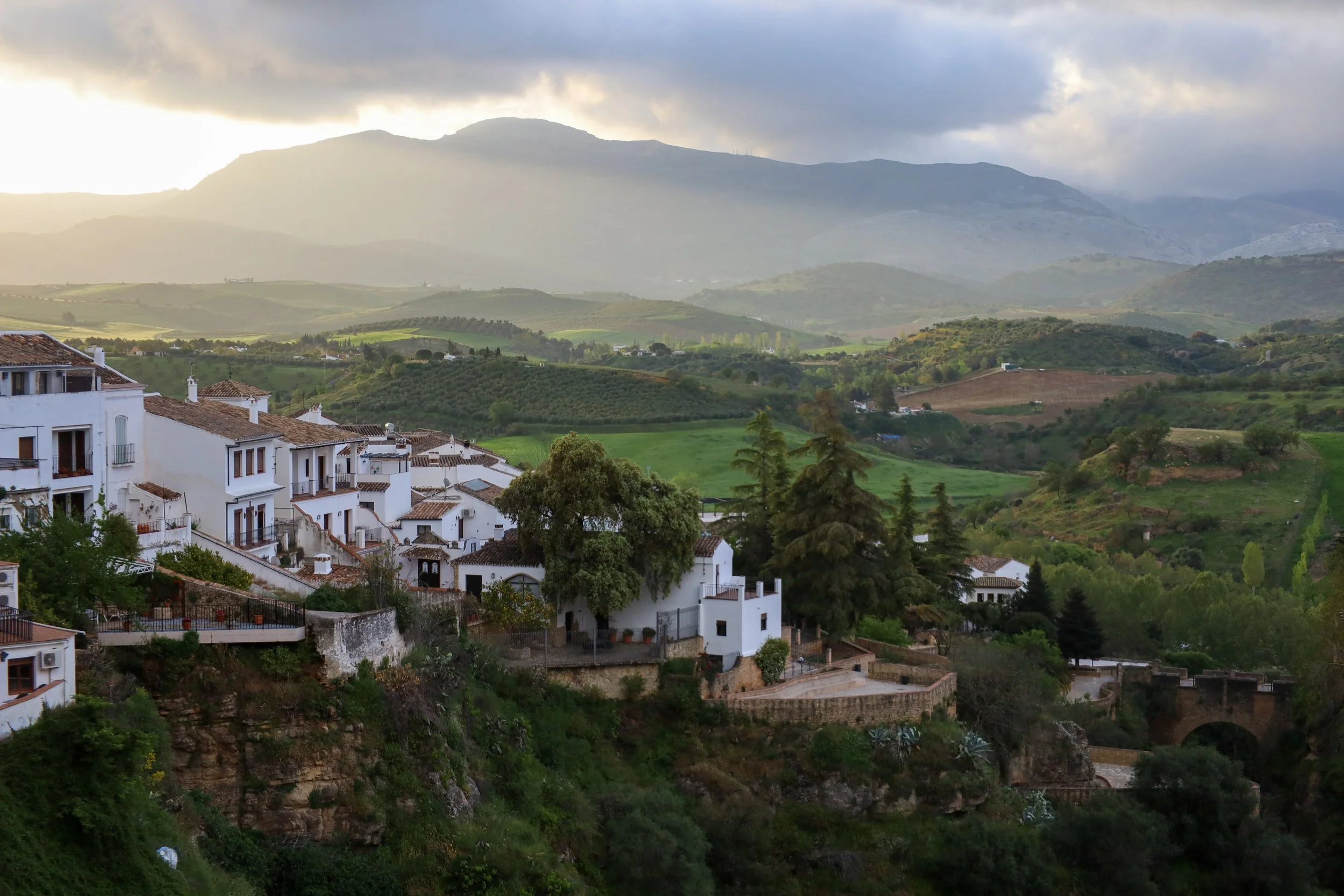 Rolling hills behind Ronda in the south of Spain