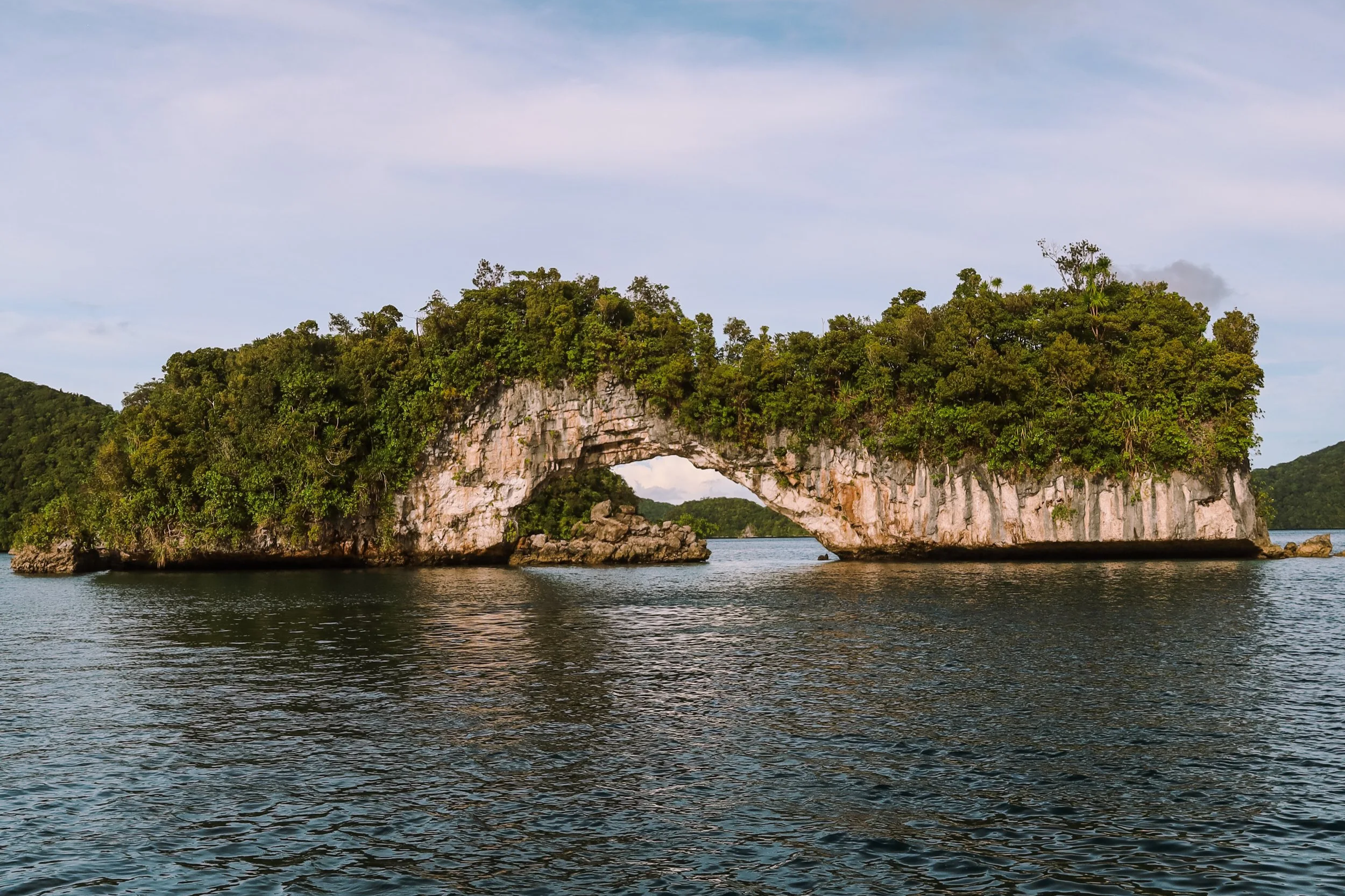 The Natural Arch in Palau, Micronesia