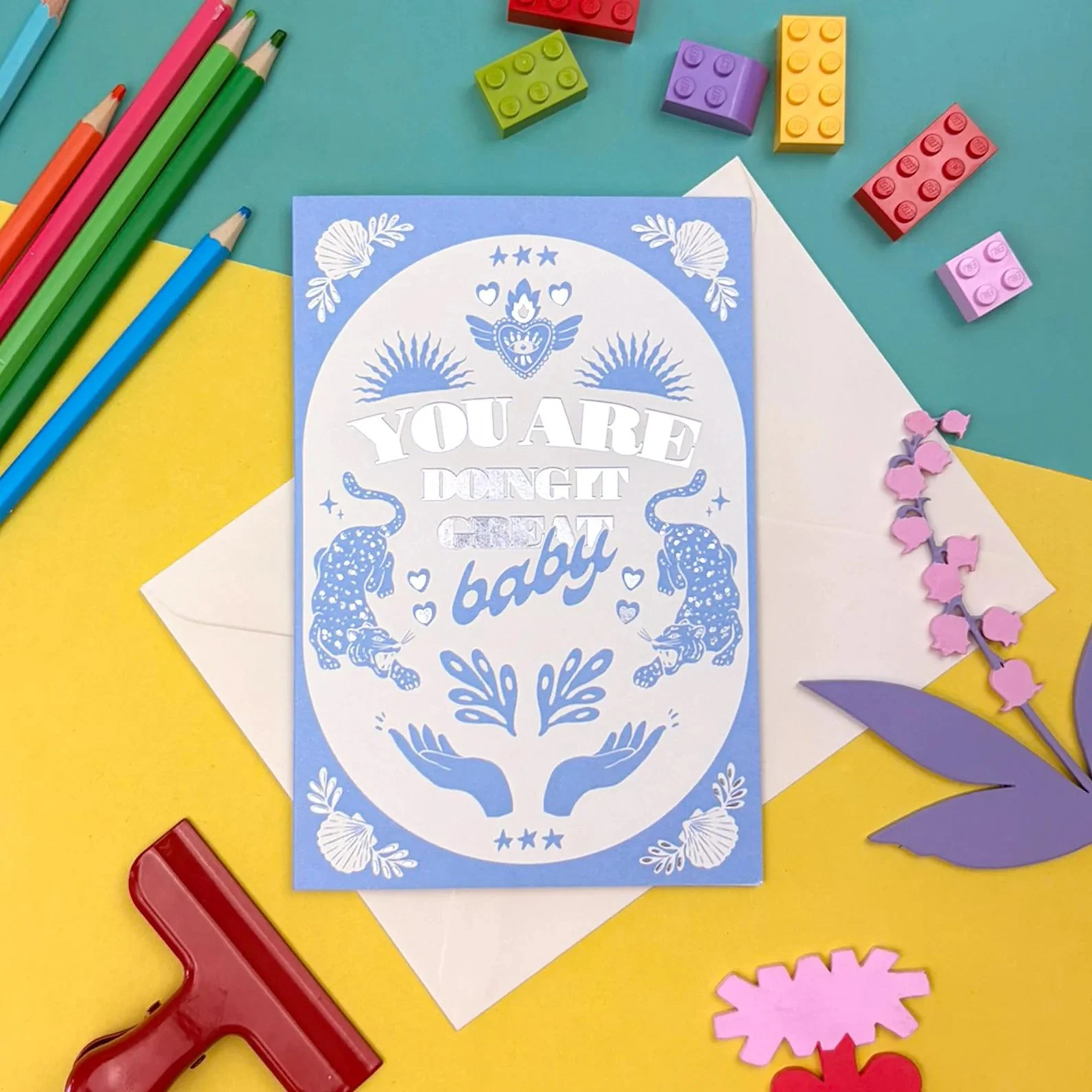 DOING-GREAT-PINK-thank you card-BY-LAURA-ORTIZ blue.jpg