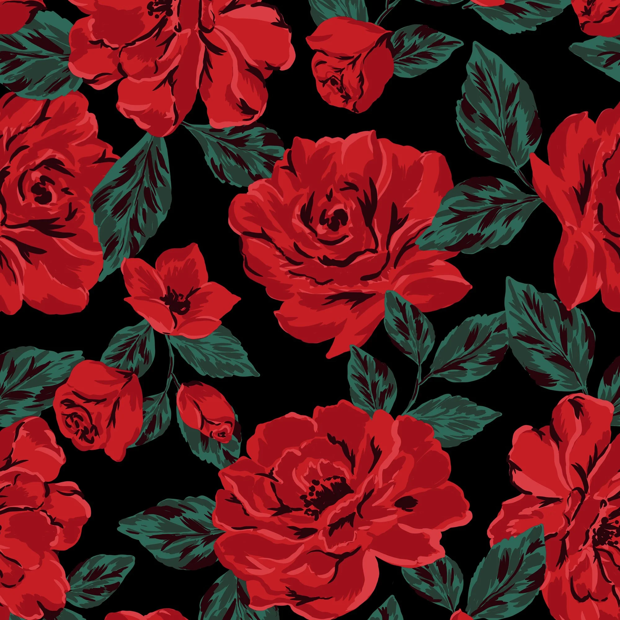 ROMANTIC FLORAL ROSES  print design by laura ortiz.jpg