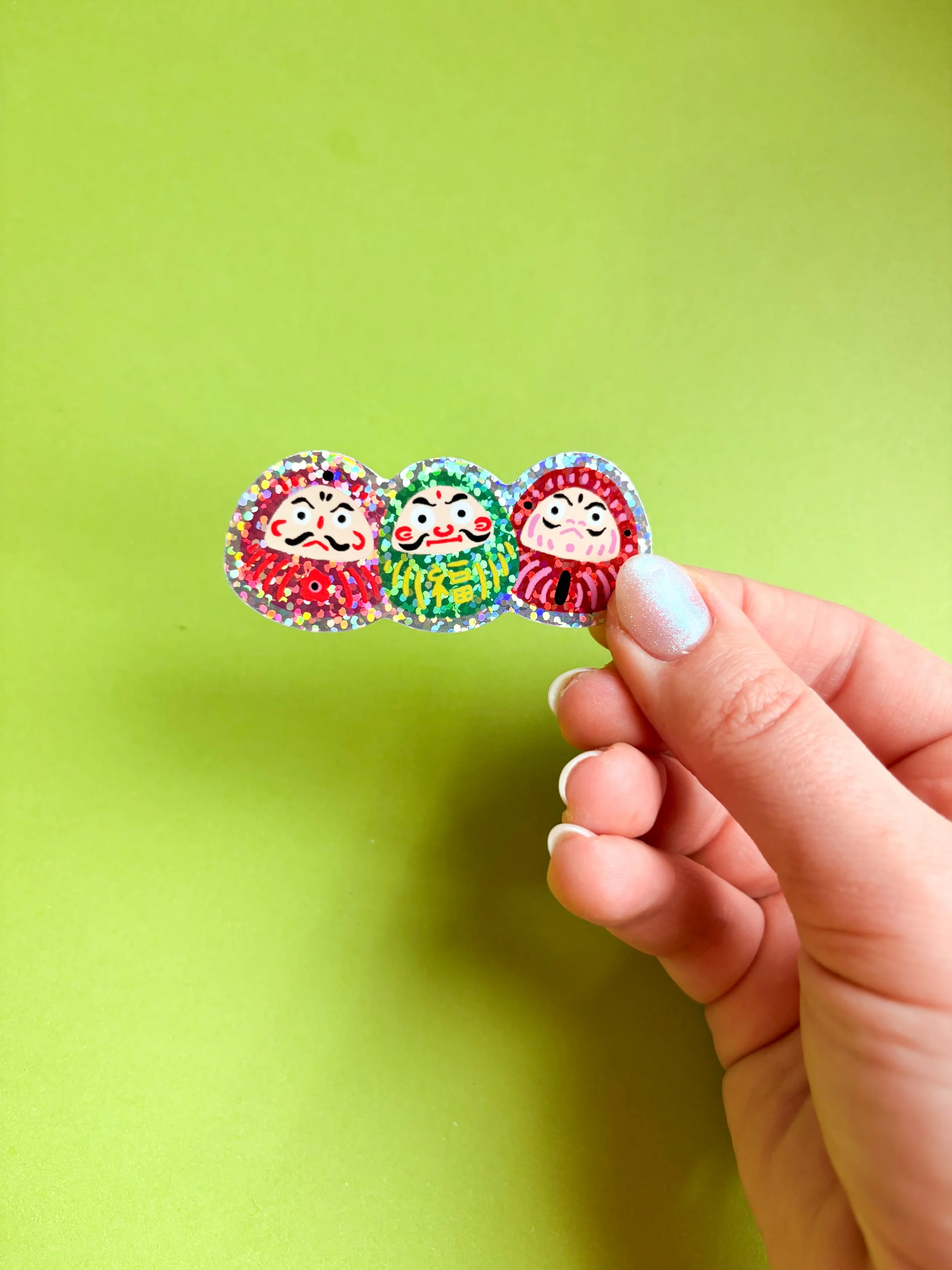 vinyl glitter sticker waterproof daruma lucky by laura ortiz.jpg