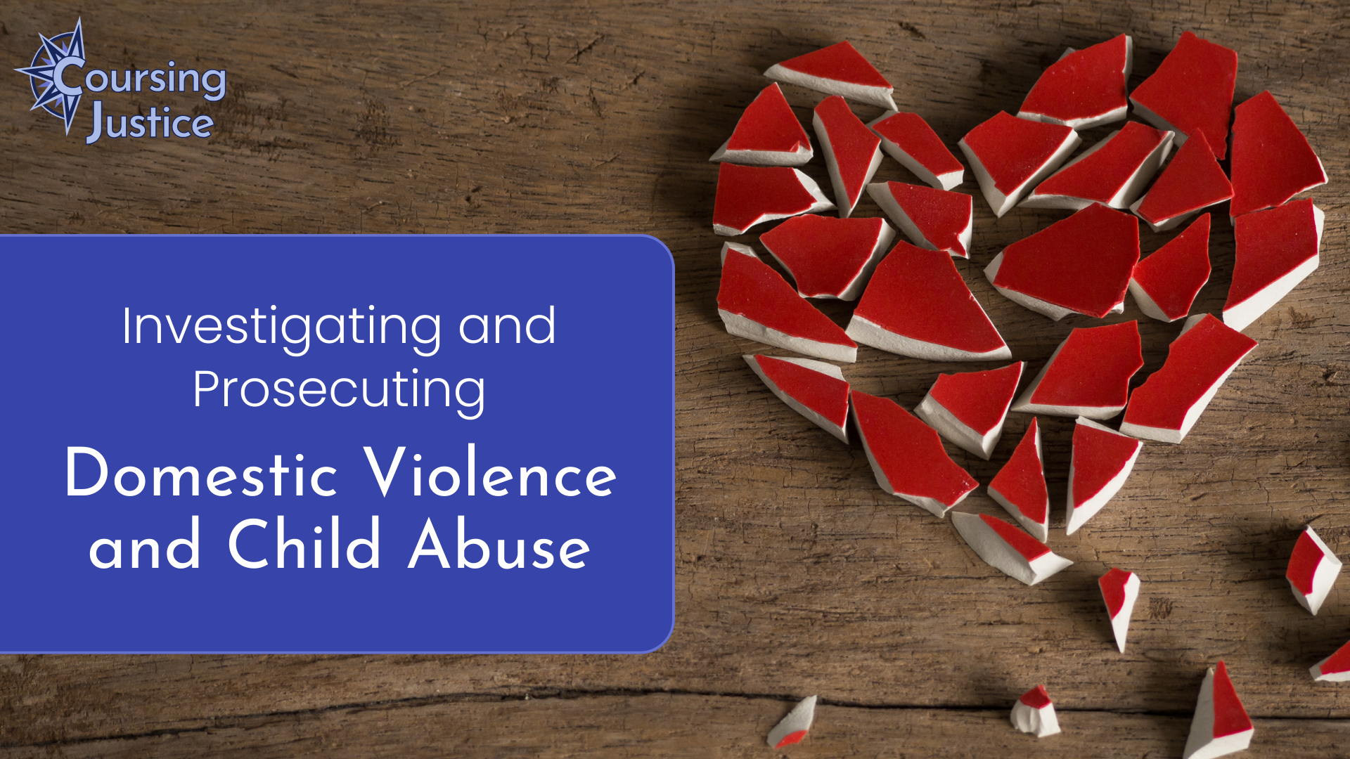 Title slide for workshop titled "Investigating and Prosecuting Domestic Violence and Child Abuse"