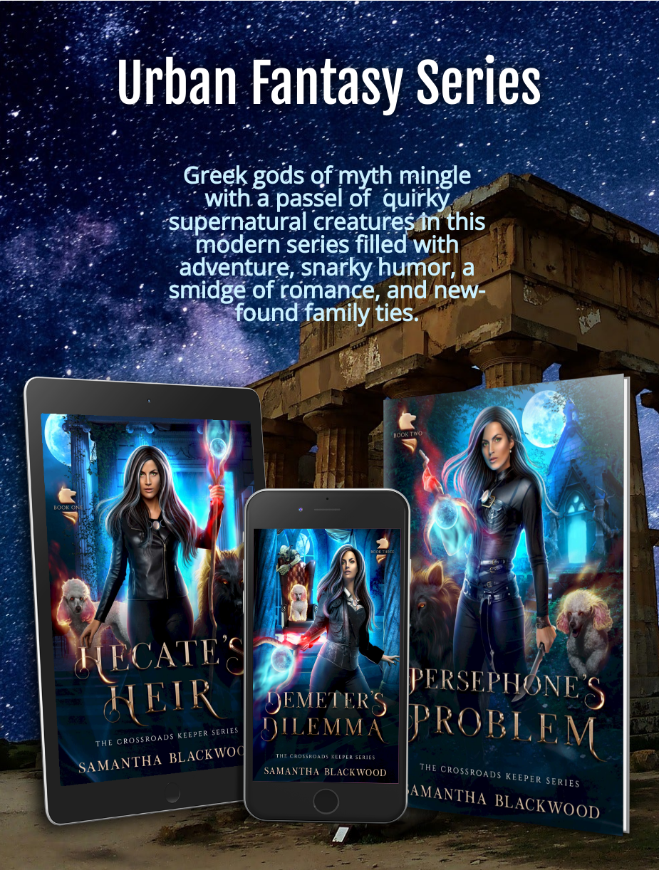 Picture of books in the Crossroads Keeper series