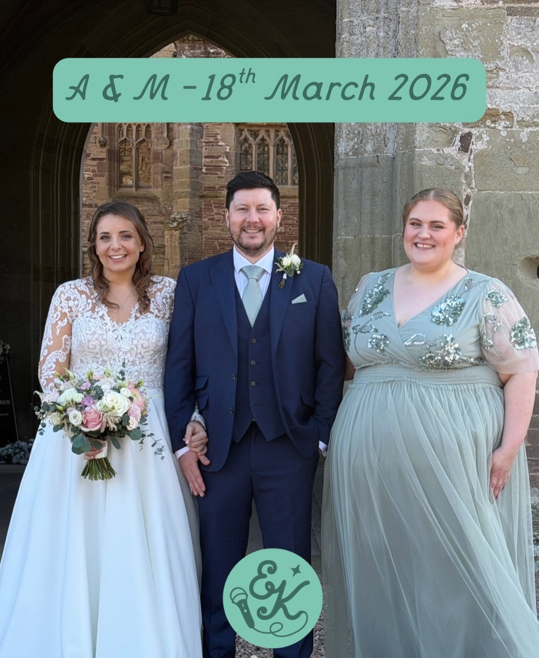 💚 A&amp;M - 18th March 2026 💚

Last week I had the absolute pleasure of singing for A&amp;M's ceremony at Hampton Castle 🏰 

Firstly the venue was absolutely breathtaking, just WOW. It felt so incredibly magical watching A&amp;M get married here! 