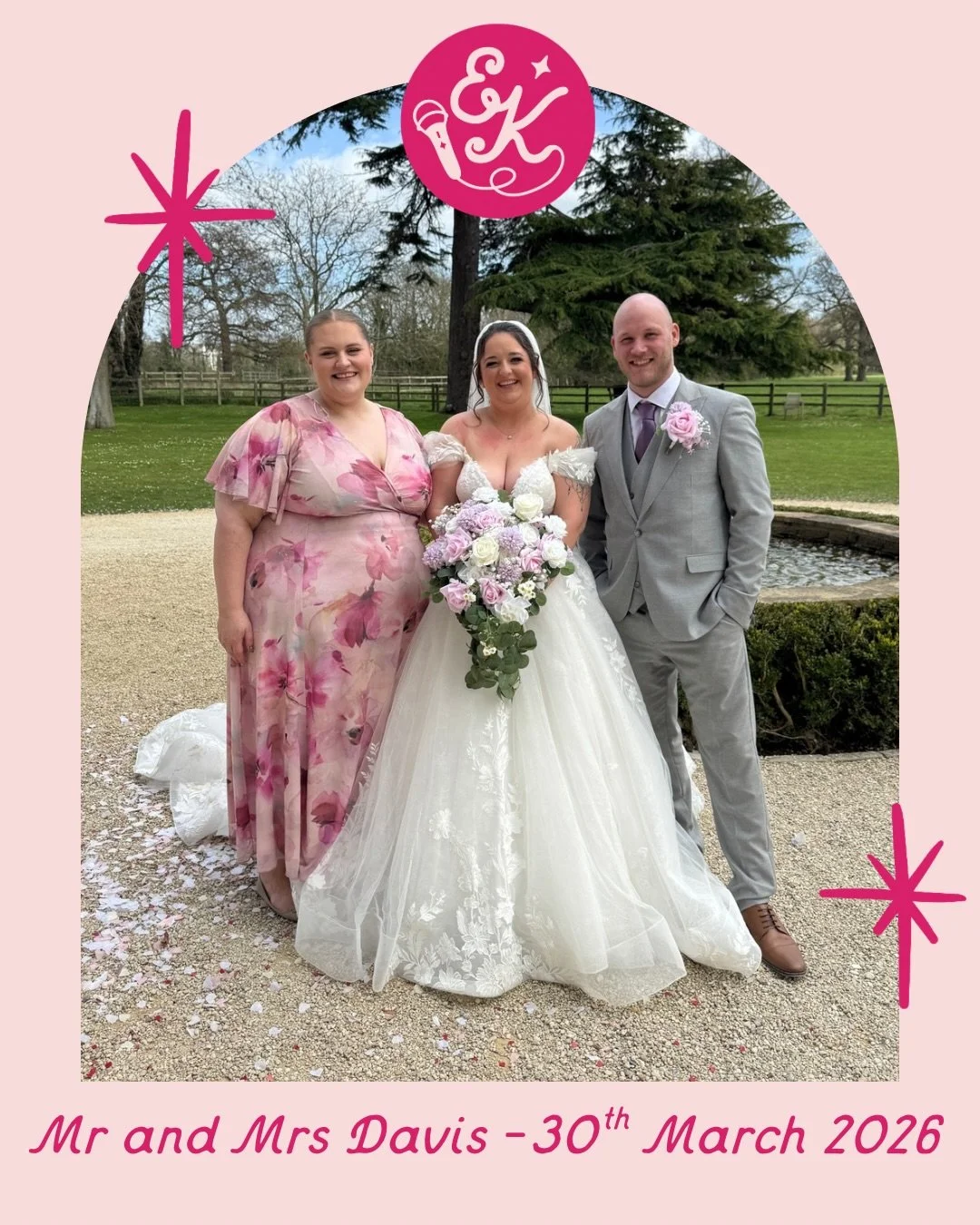 🌷Mr and Mrs Davis - 30th March 2026 🌷

This day was just so gorgeous and pure joy to be a part of! ✨

I met Gabby and Jord at a wedding fair back in 2023, she sobbed the second she heard me singing and the rest was history! 👏🏻

We've spoken about